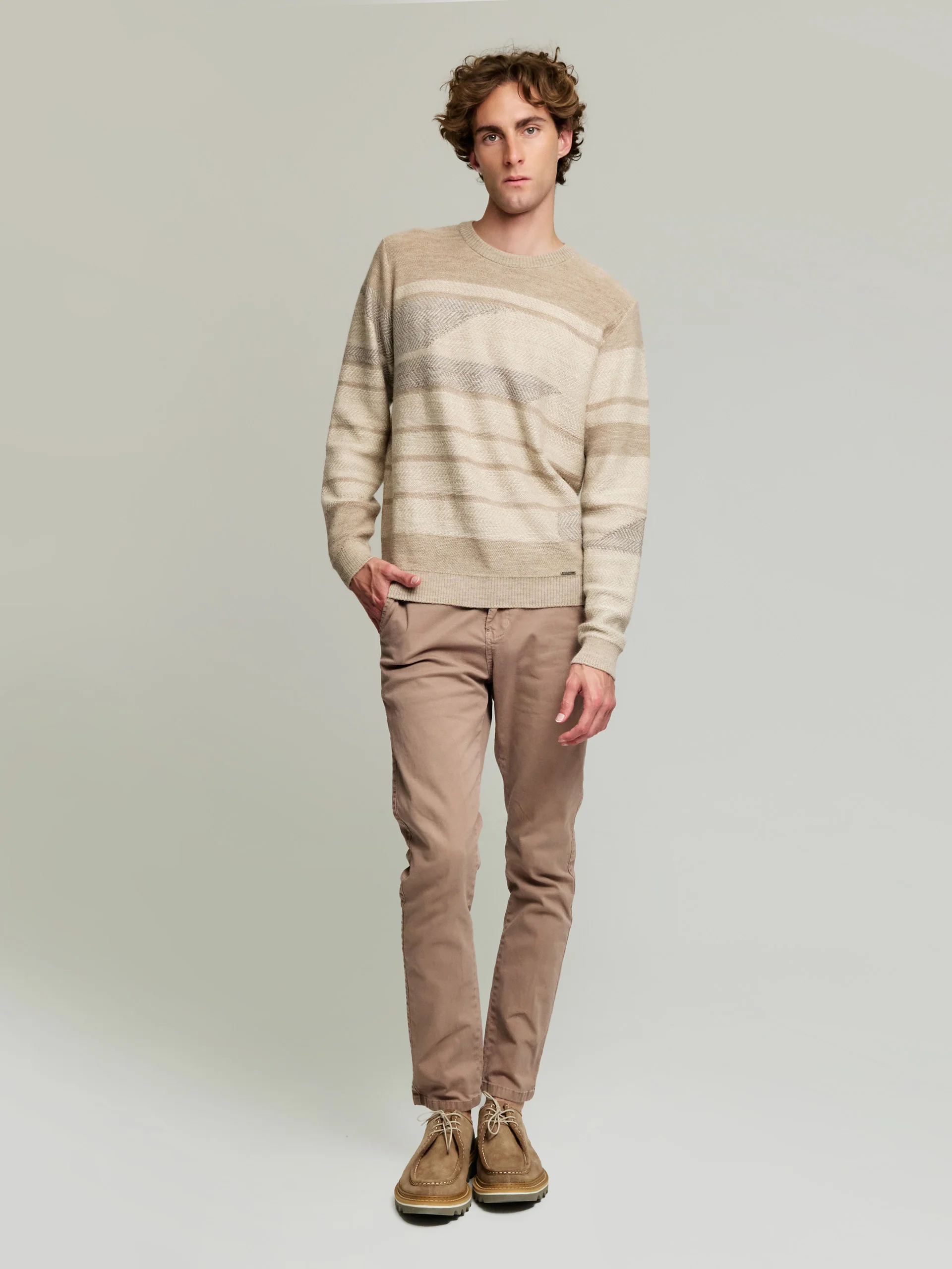 Yackson Sweater Baby Alpaca Color Beige - Image 4