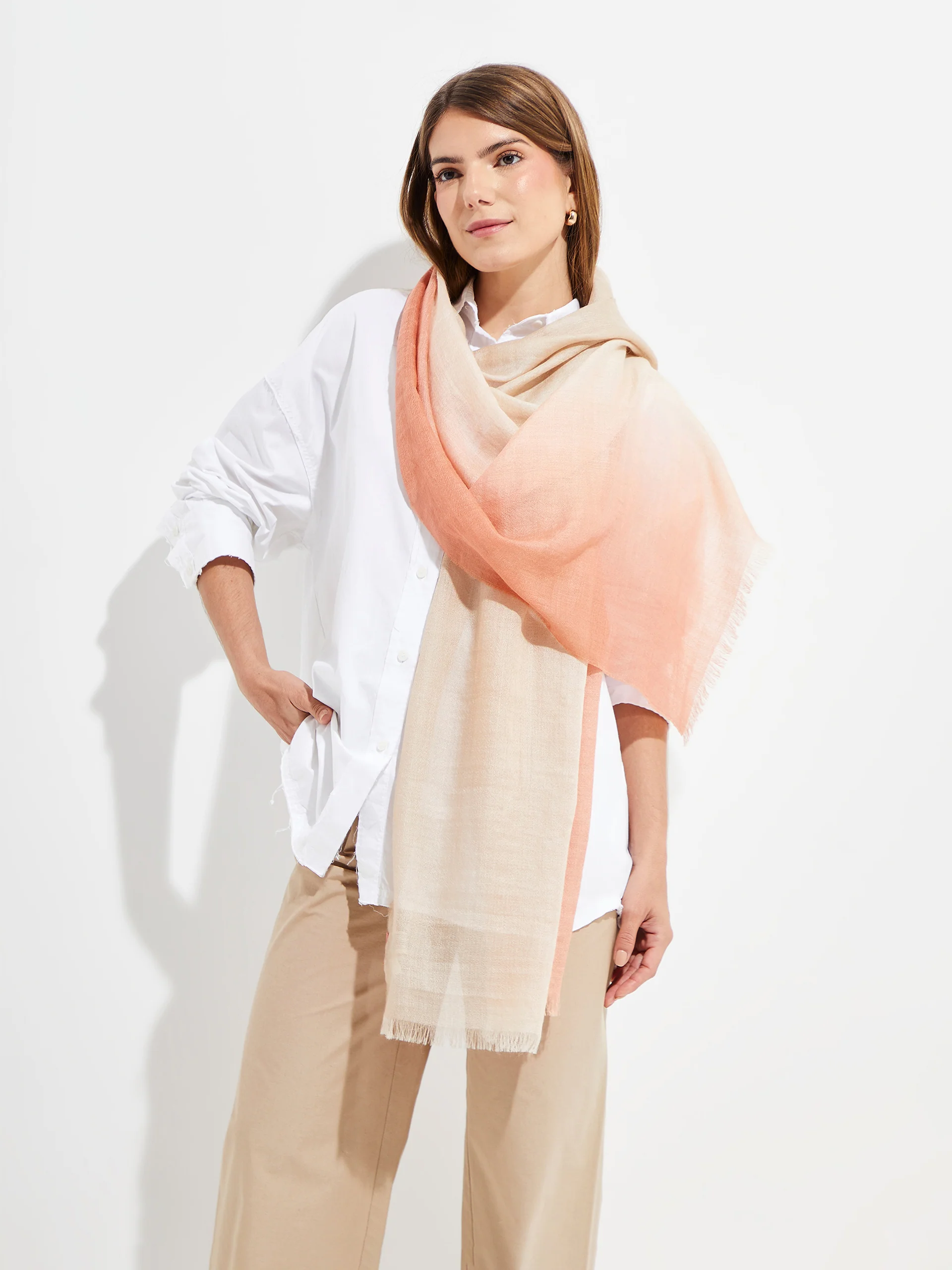 Yacob Shawl Baby Alpaca Color Orange