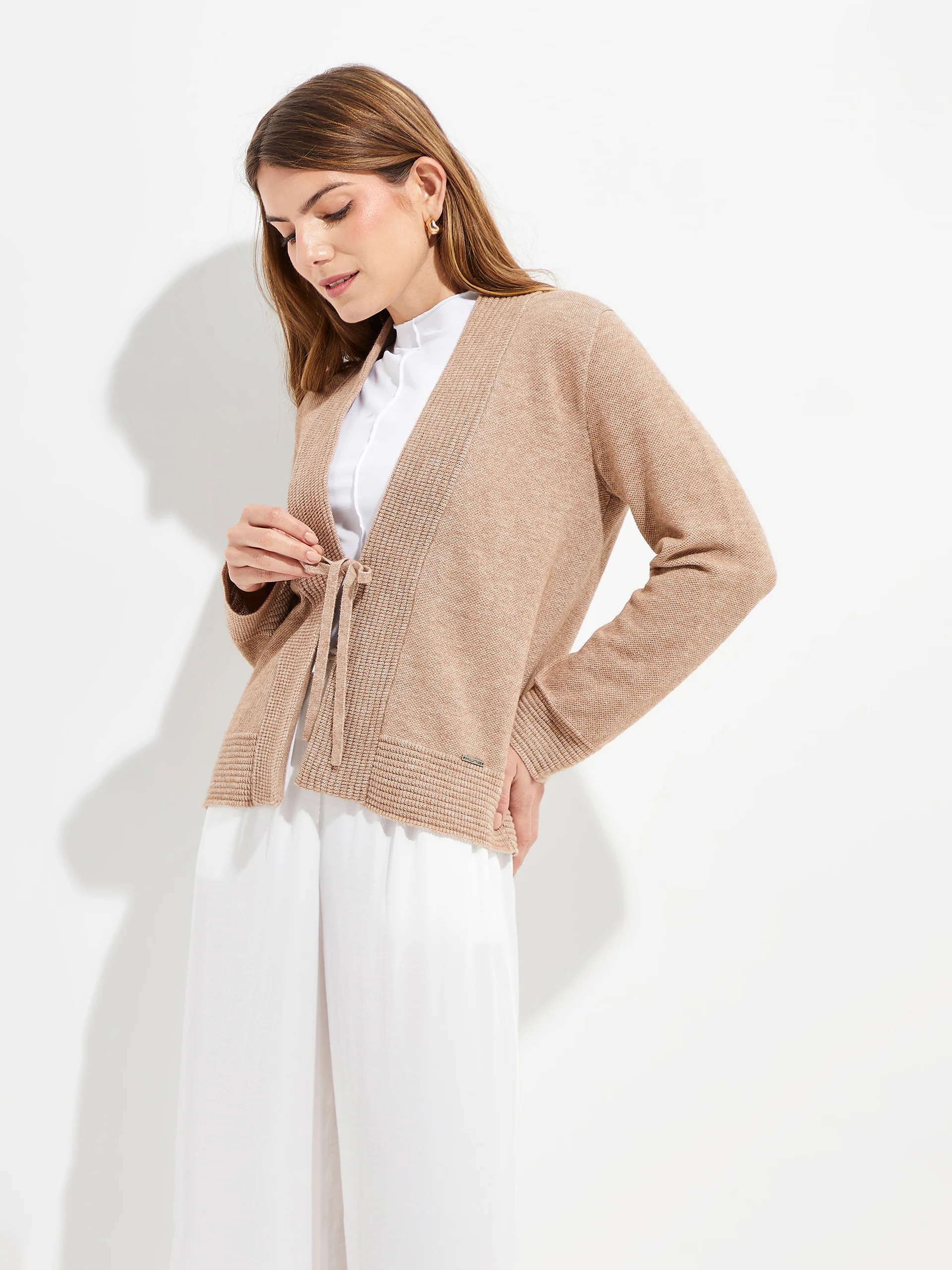 Yalika Cardigan Cotton Color Beige - Image 2