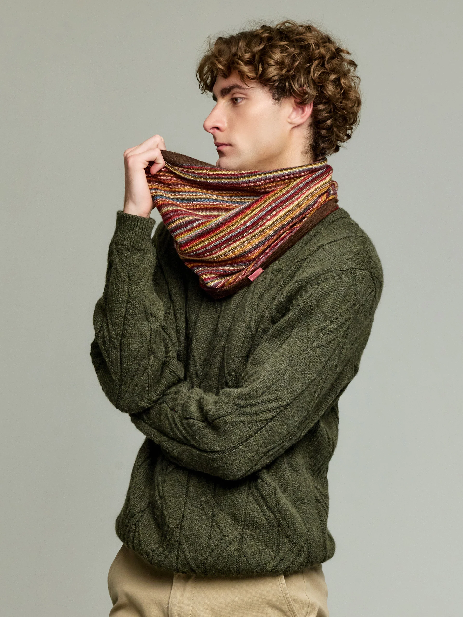 Yanis Scarf Baby Alpaca Color Brown - Image 4
