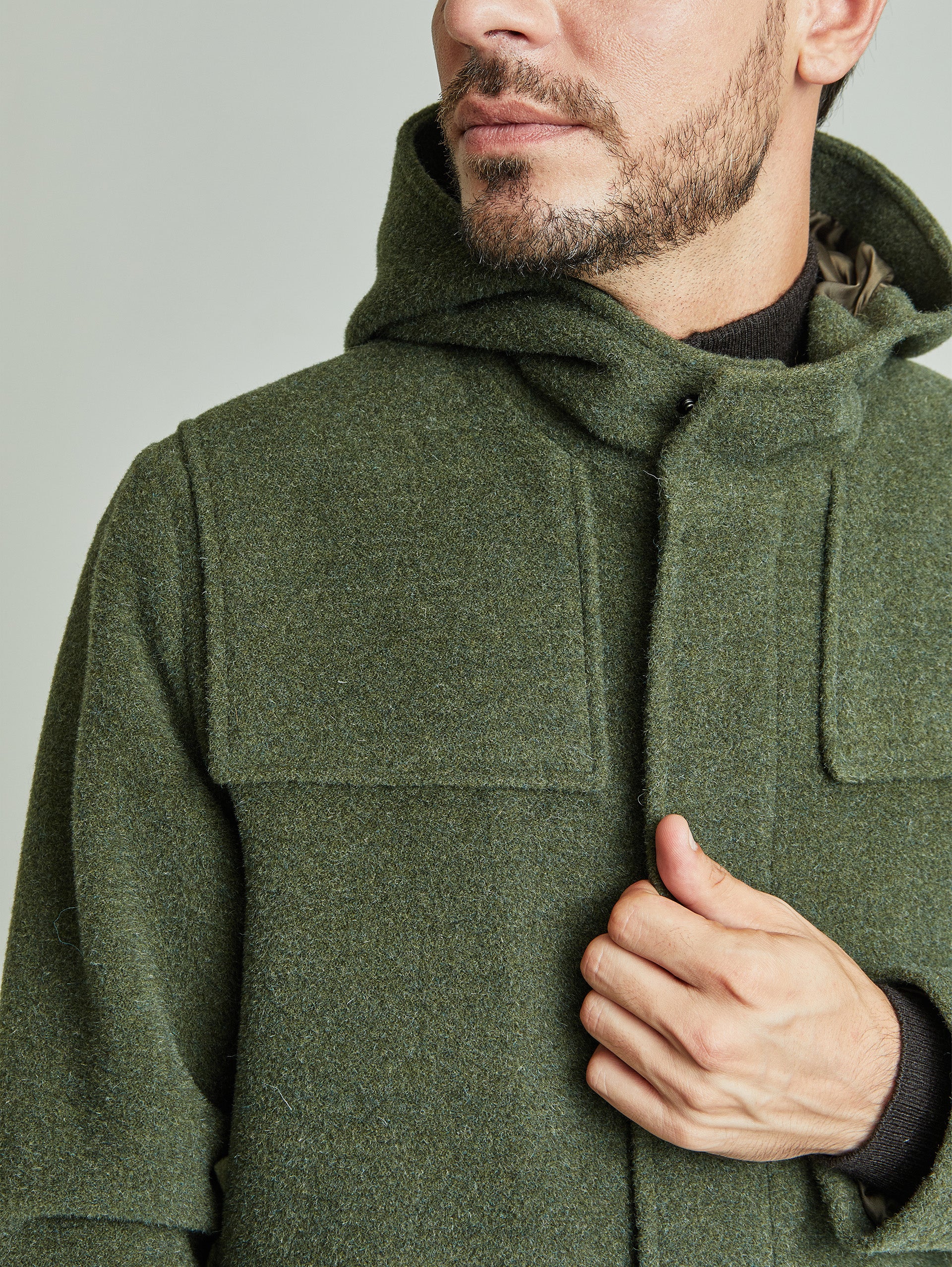 Yared Coat Wool & Alpaca Color Green - Image 5