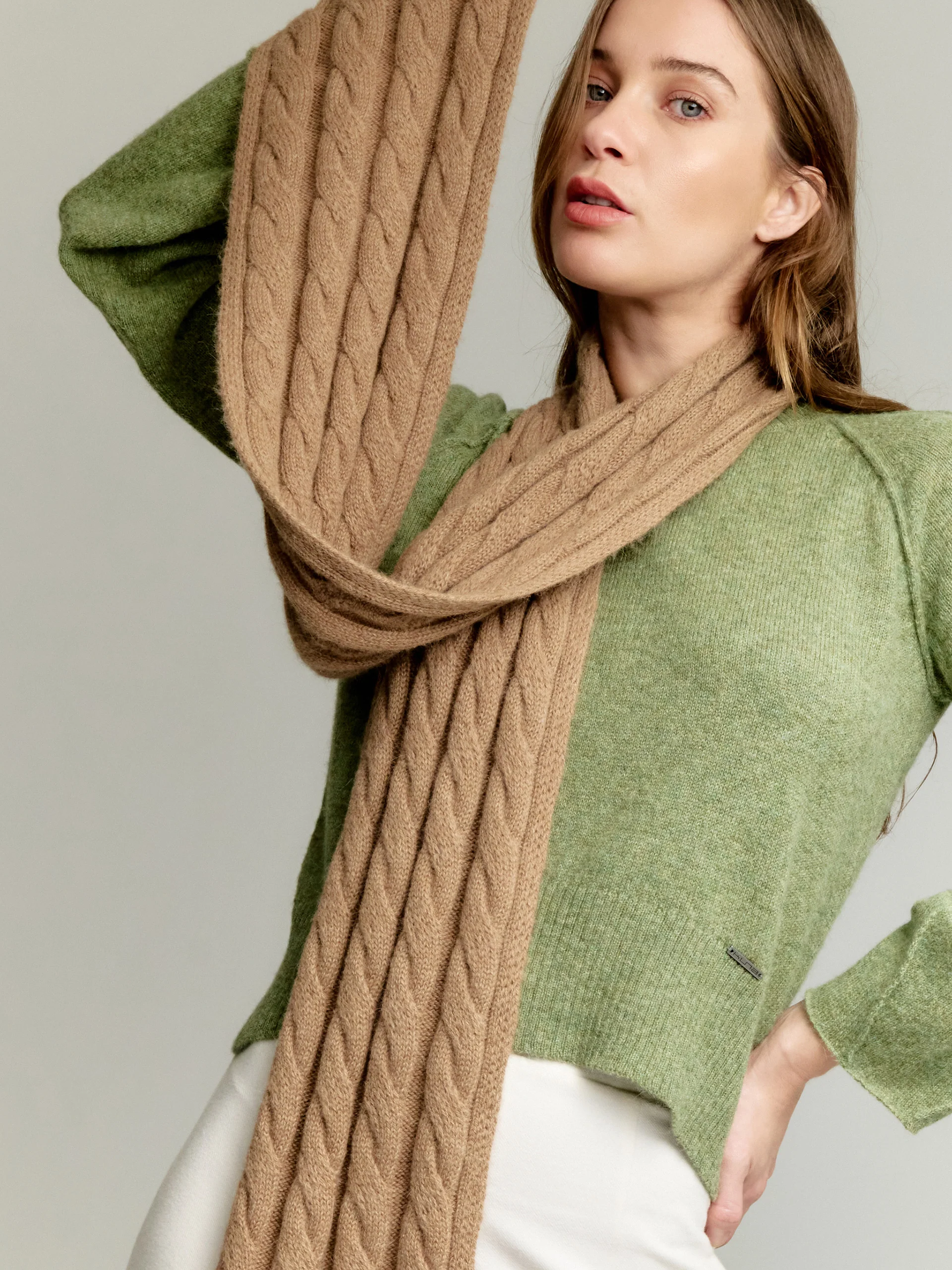 Yarela Scarf Baby Alpaca Color Camel - Image 3
