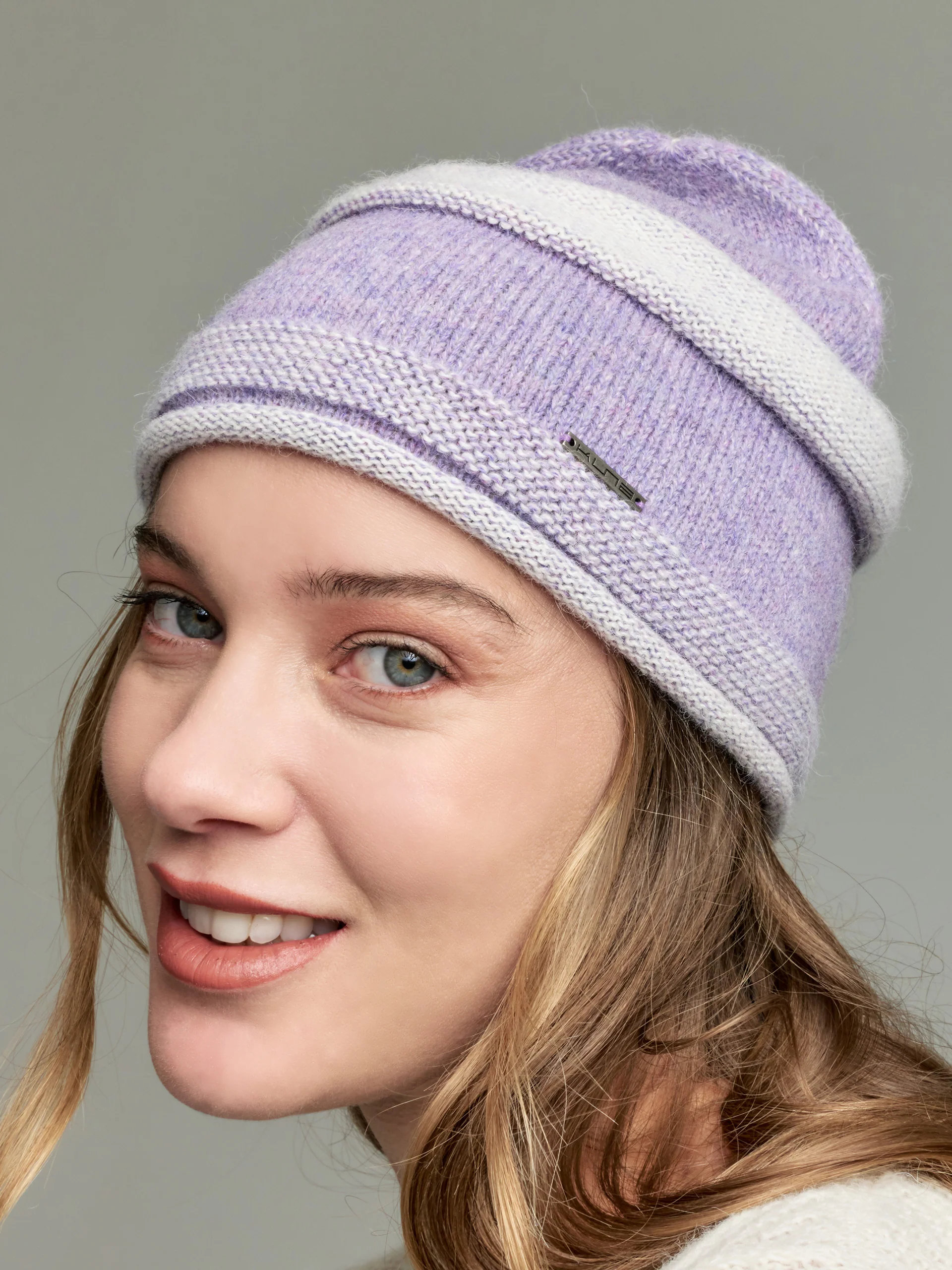 Ydris Hat Baby Alpaca Color Purple - Image 3