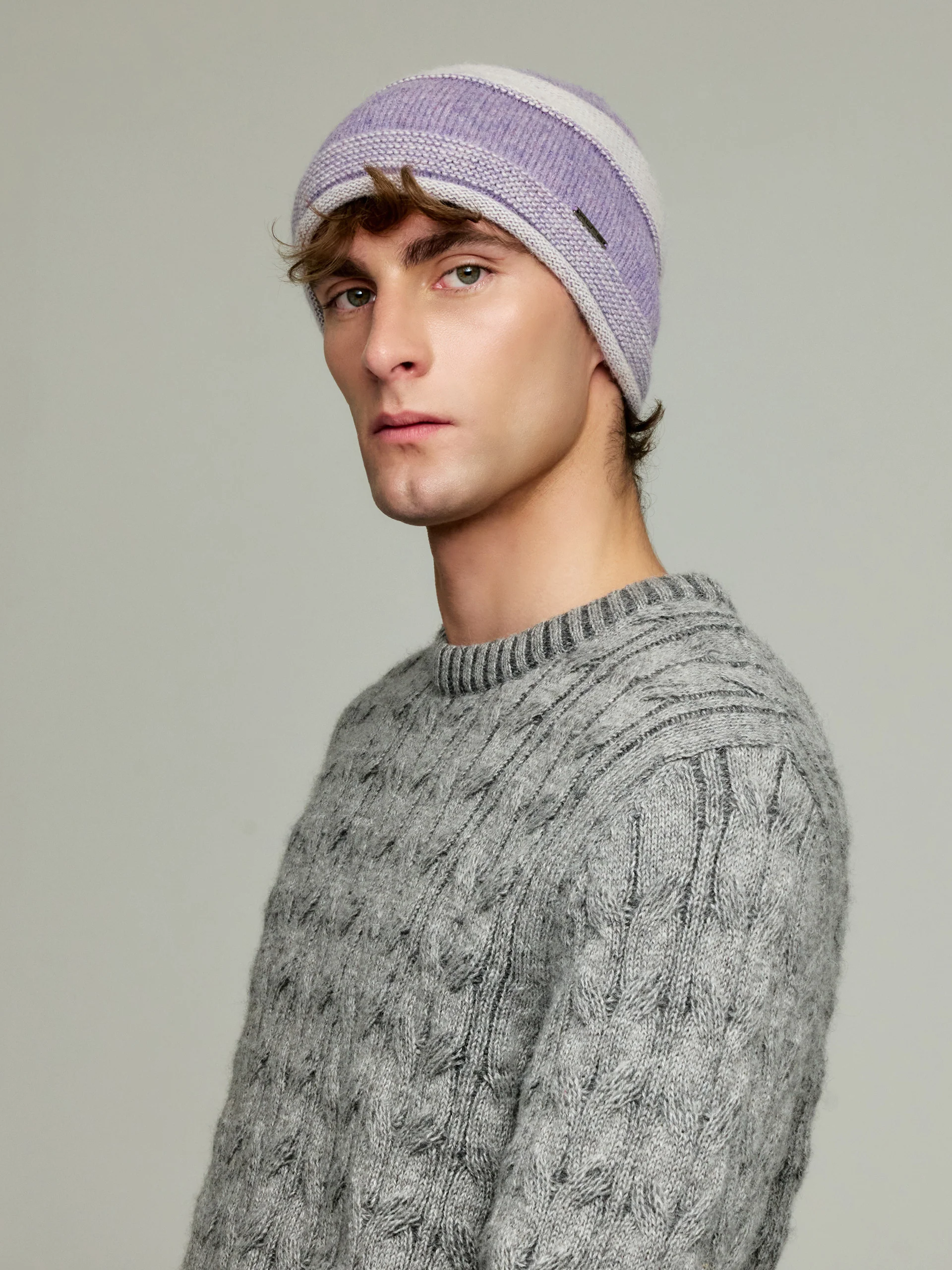 Ydris Hat Baby Alpaca Color Purple - Image 4