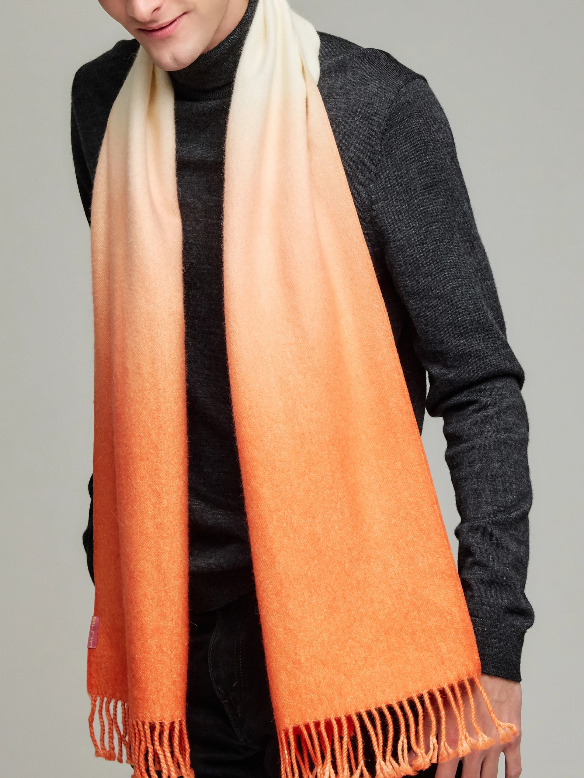 Yemi Scarf Baby Alpaca Color Orange - Image 5