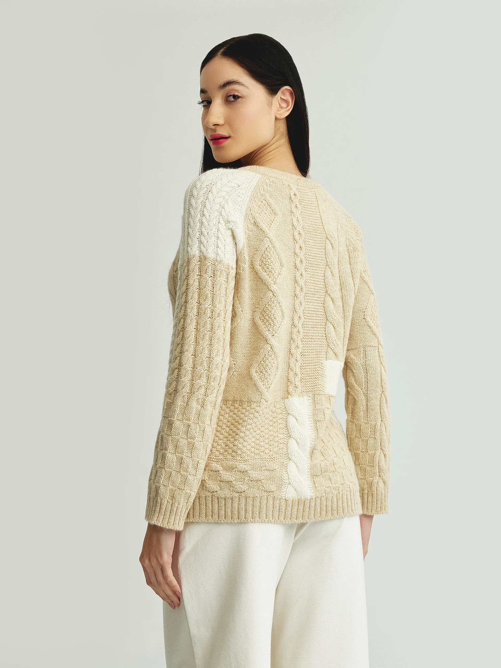 Yes Sweater Baby Alpaca Color Beige - Image 3