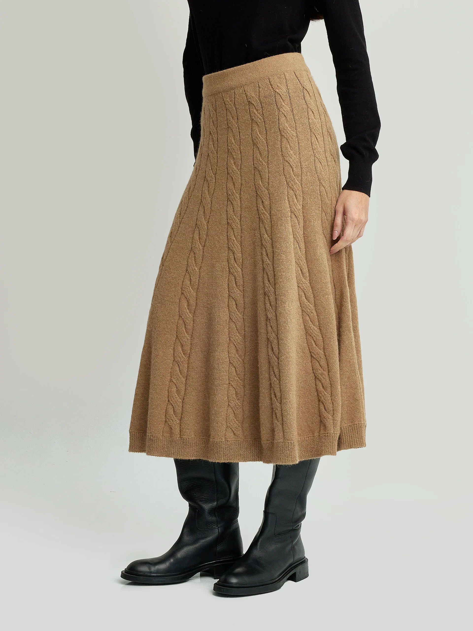 Yessica Skirt Baby Alpaca Color Camel - Image 2