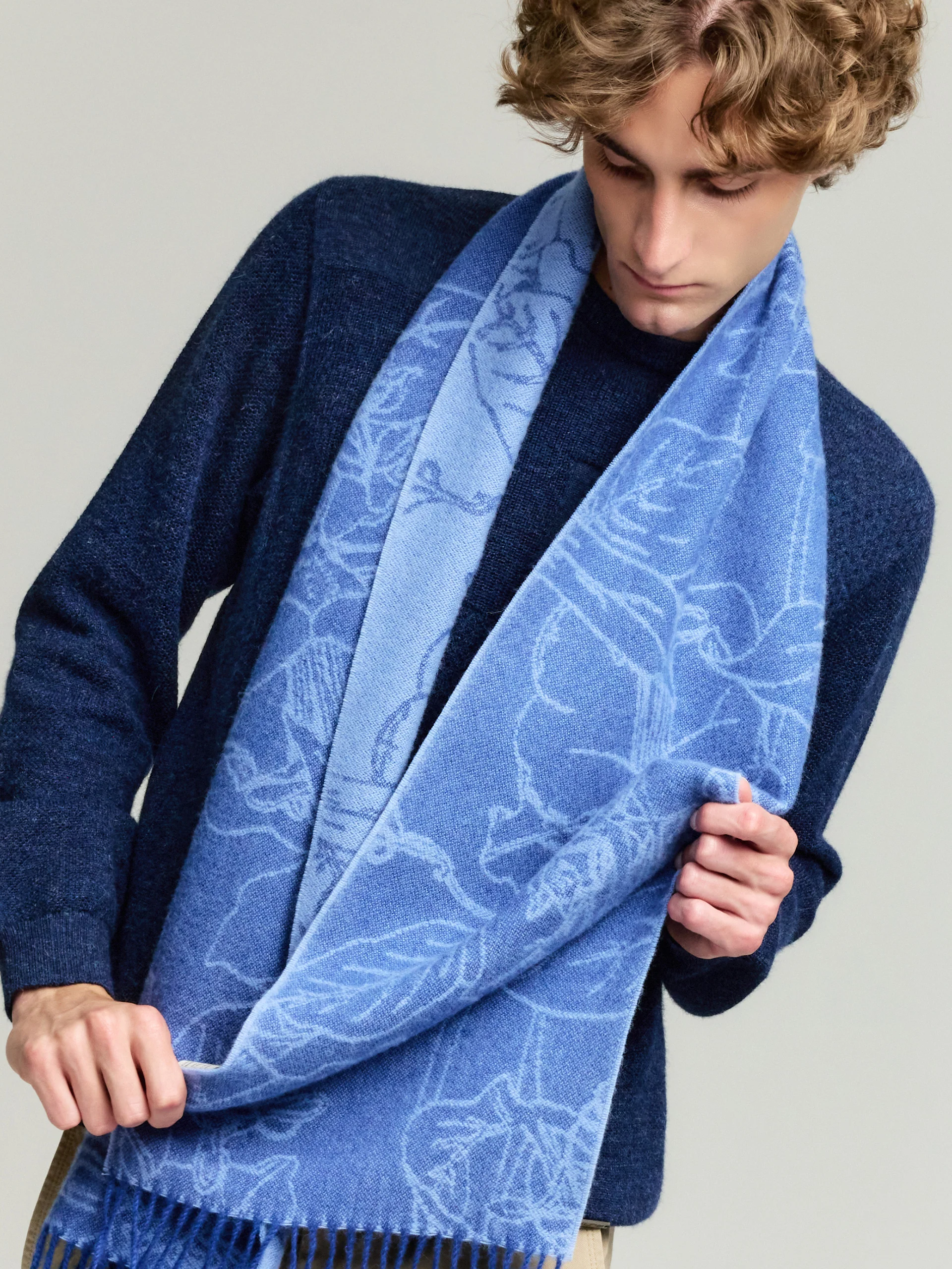 Yetzael Scarf Baby Alpaca Color Blue - Image 5