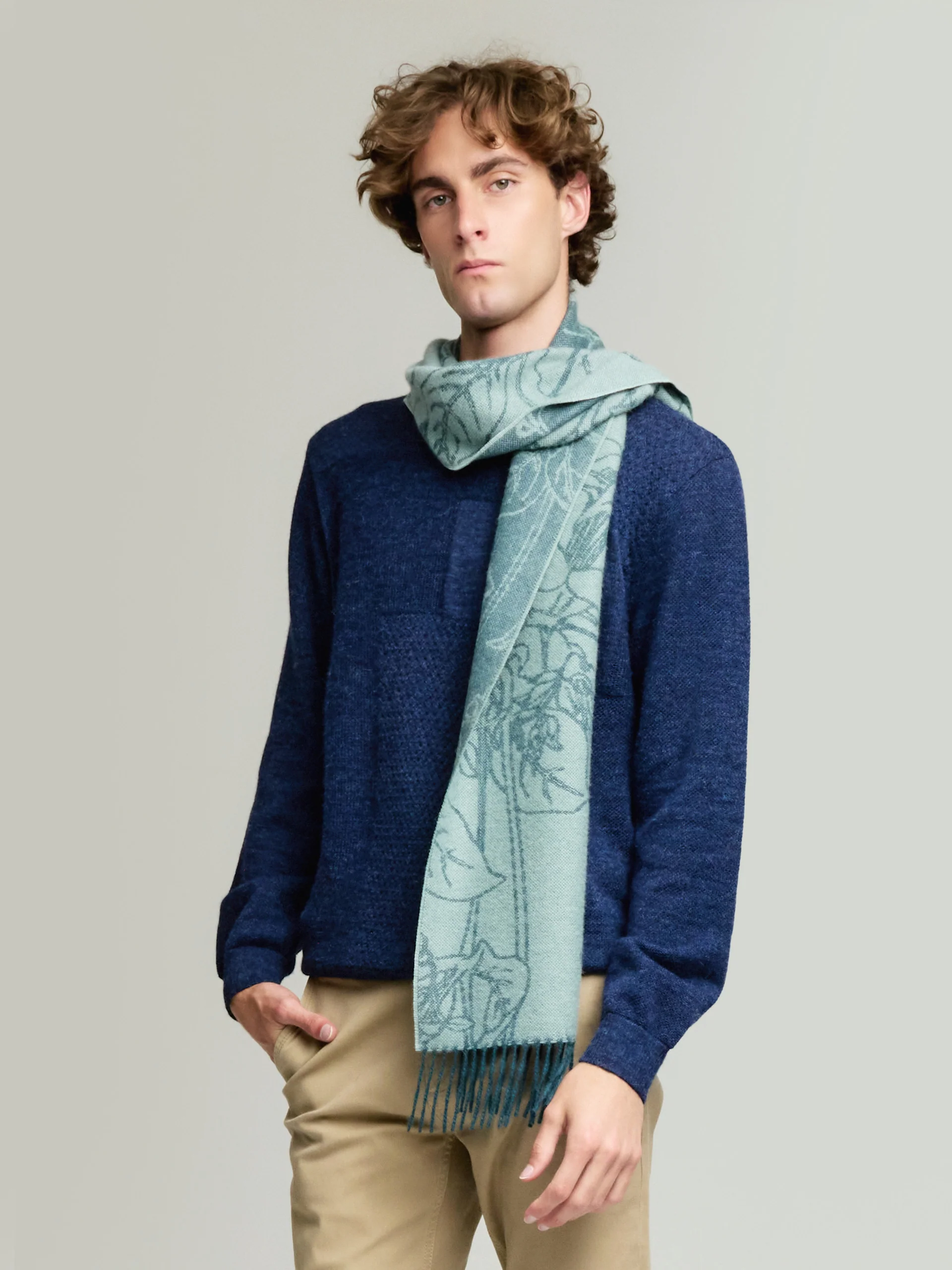 Yetzael Scarf Baby Alpaca Color Green - Image 4
