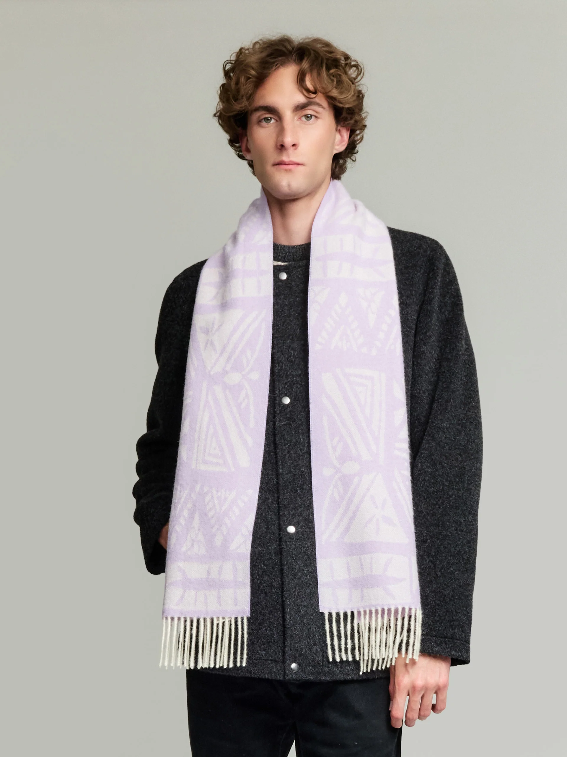 Yetzali Scarf Baby Alpaca Color Purple - Image 4
