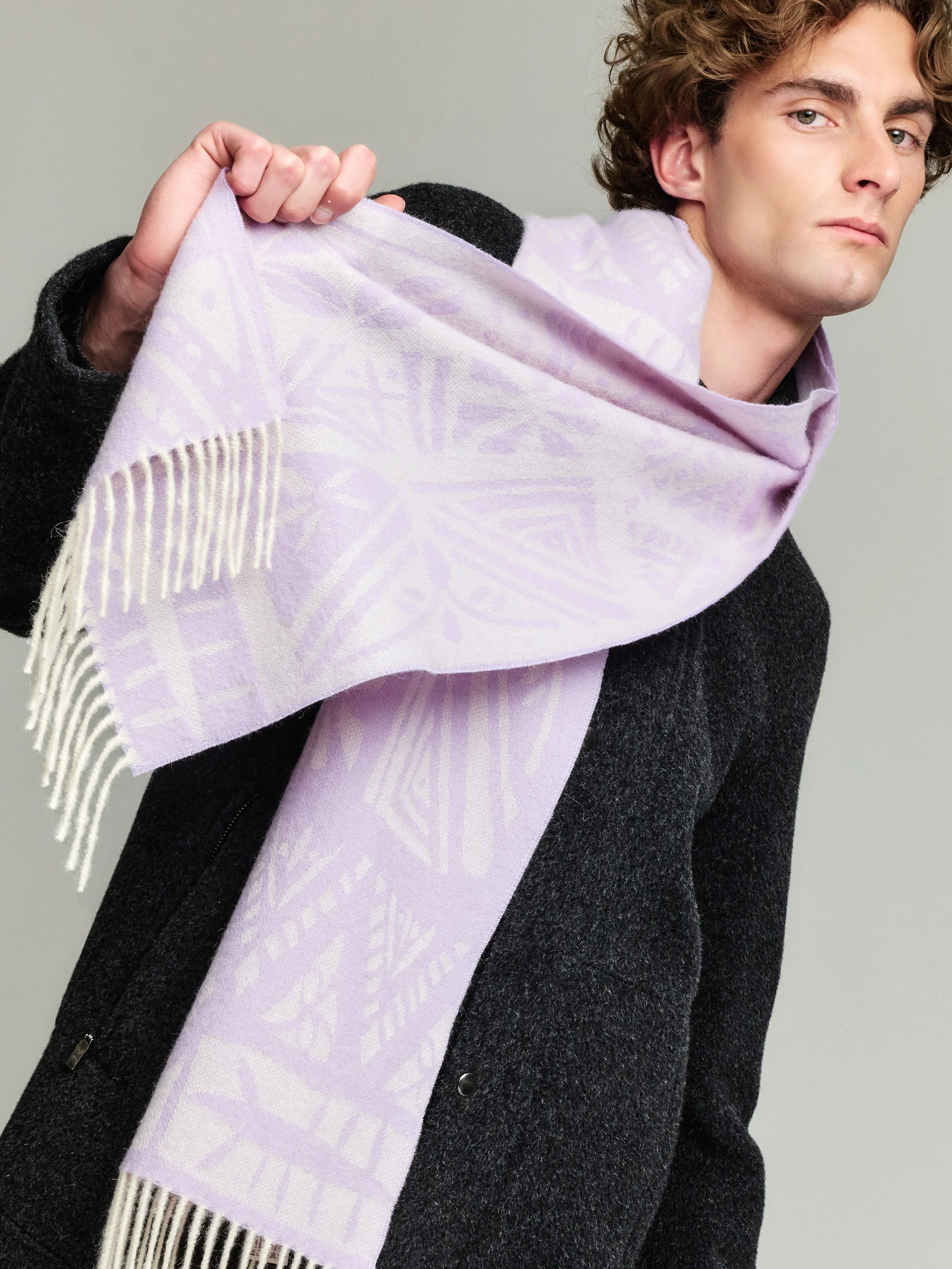 Yetzali Scarf Baby Alpaca Color Purple - Image 5