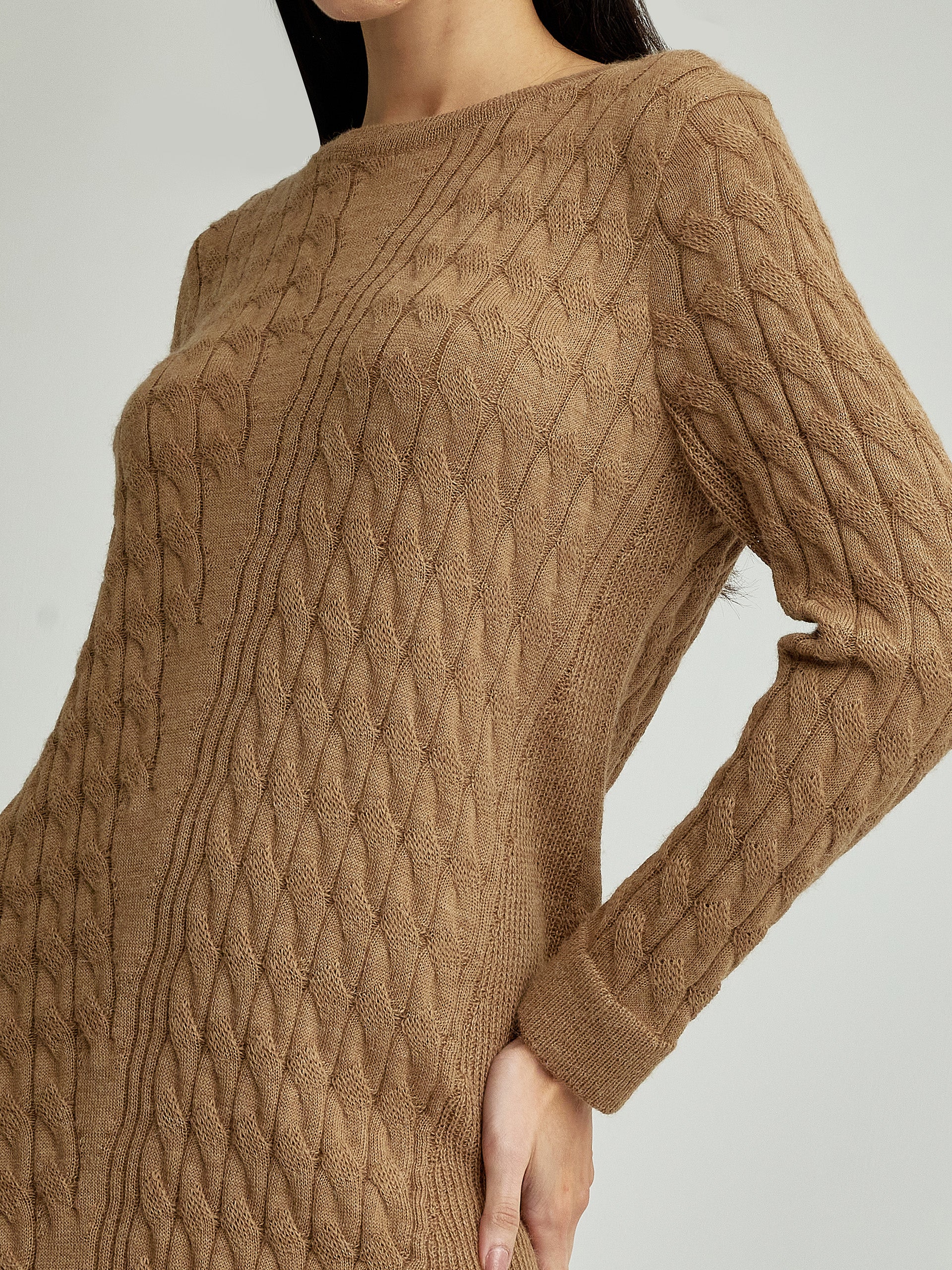 Yggy Dress Baby Alpaca Color Camel - Image 5