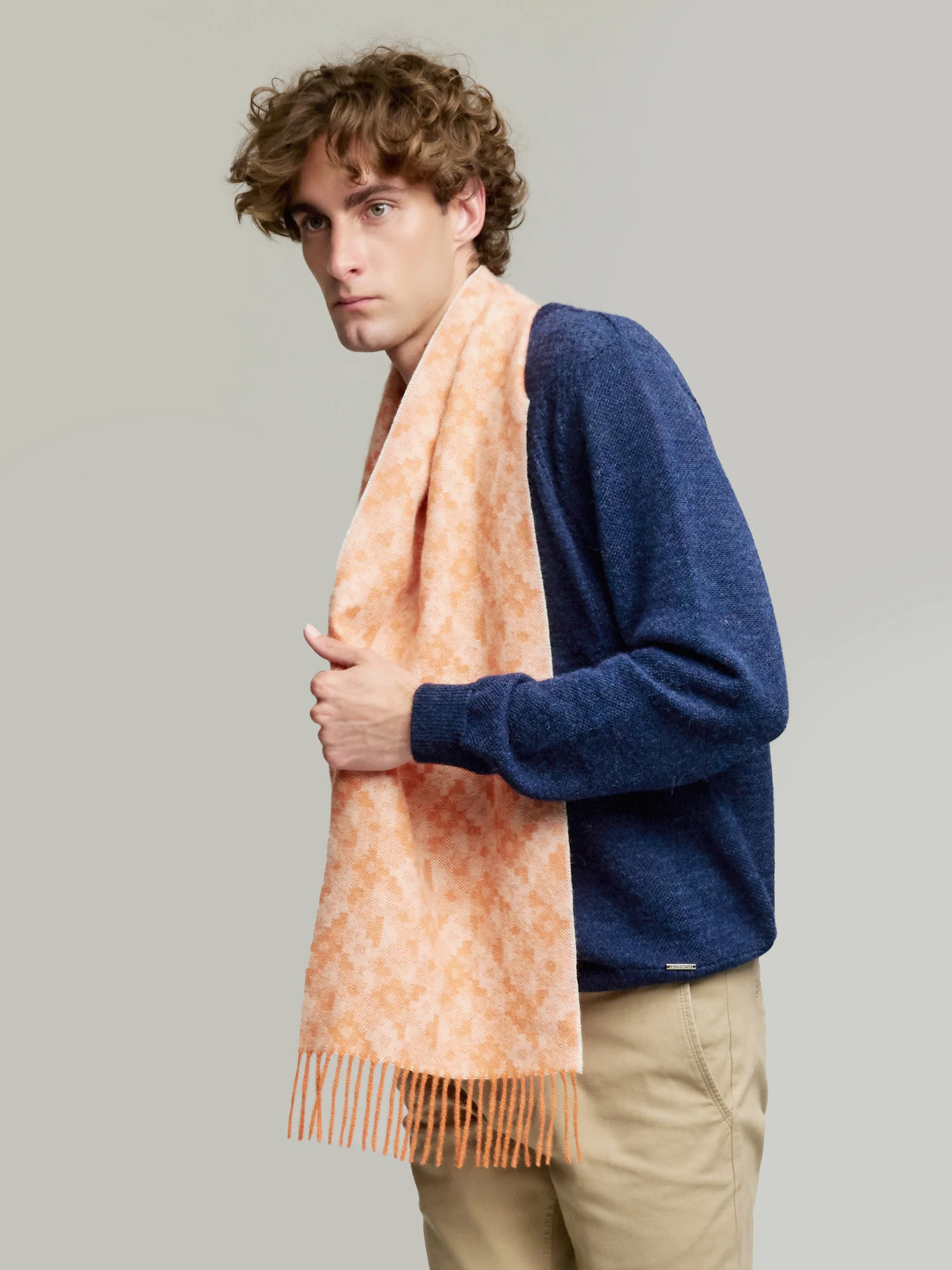 Yldis Scarf Baby Alpaca Color Orange - Image 4