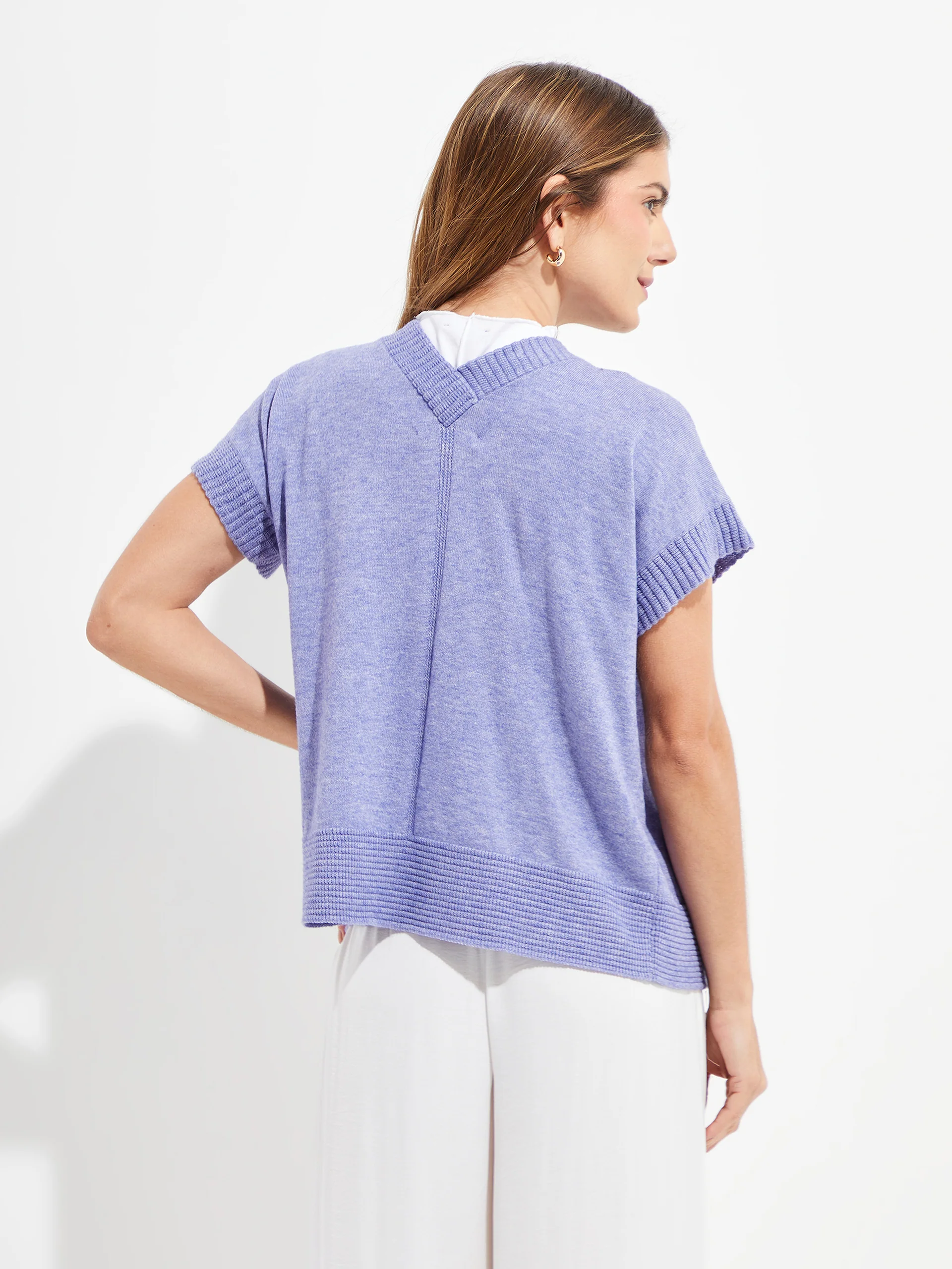 Ymelde Vest Cotton Color Blue - Image 3