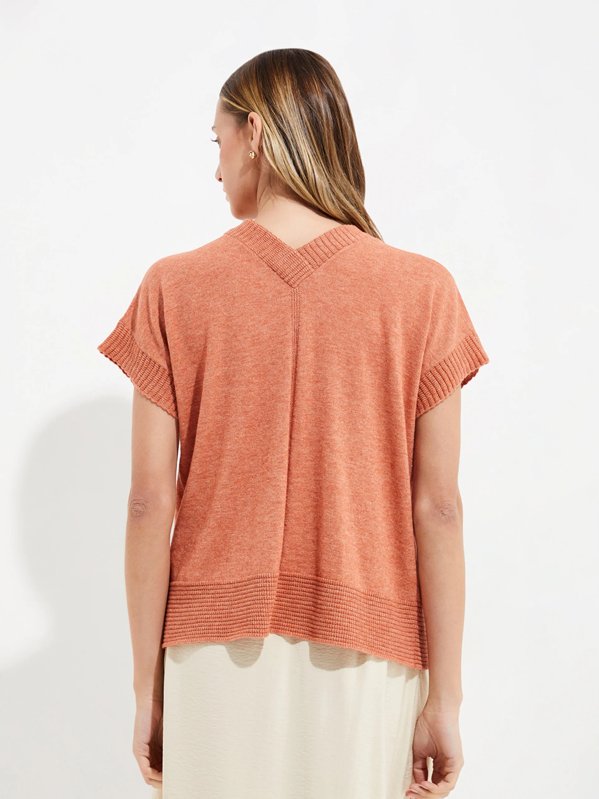 Ymelde Vest Cotton Color Orange - Image 3
