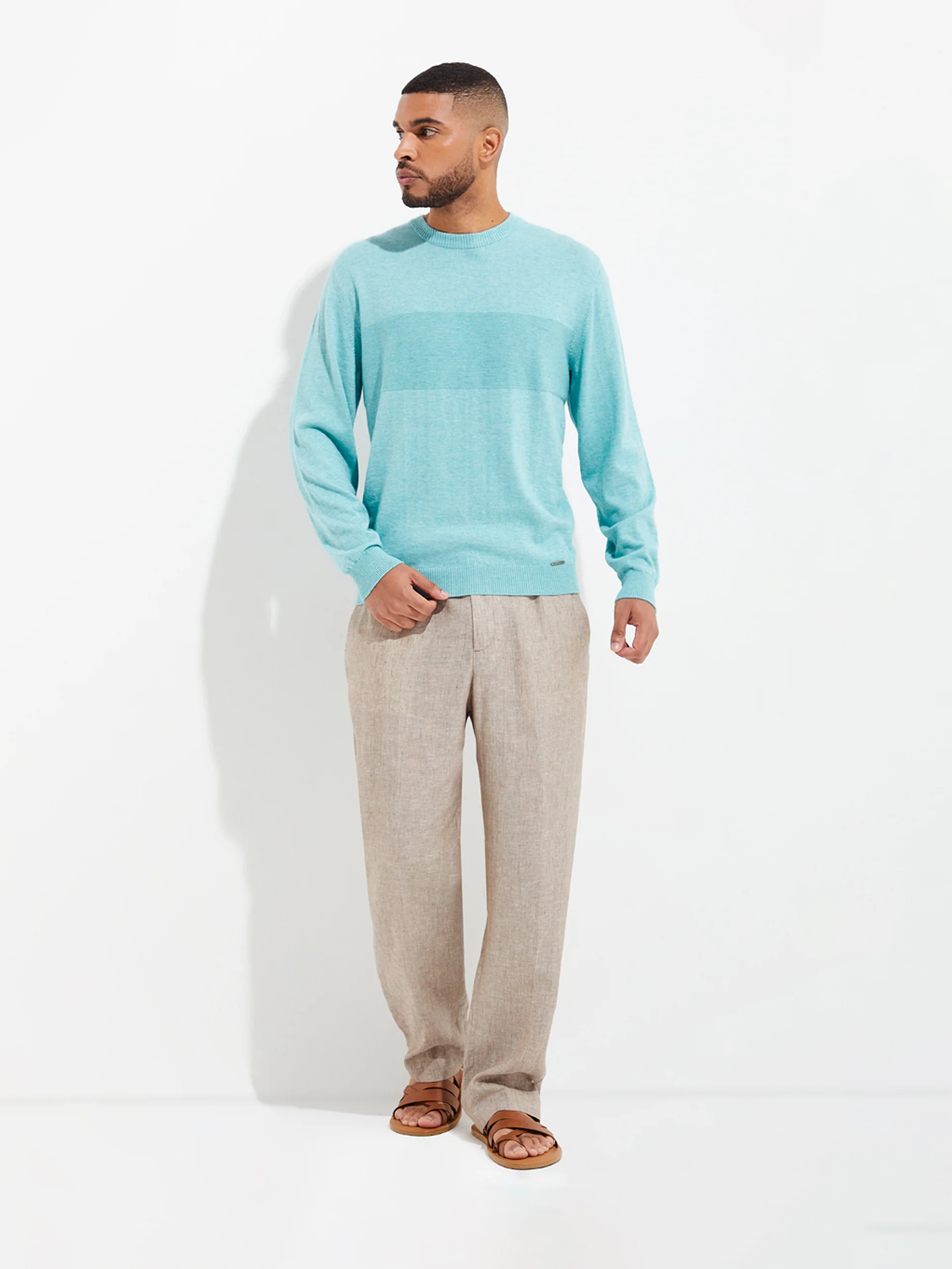 Yoel Sweater Cotton Color Turquoise - Image 4