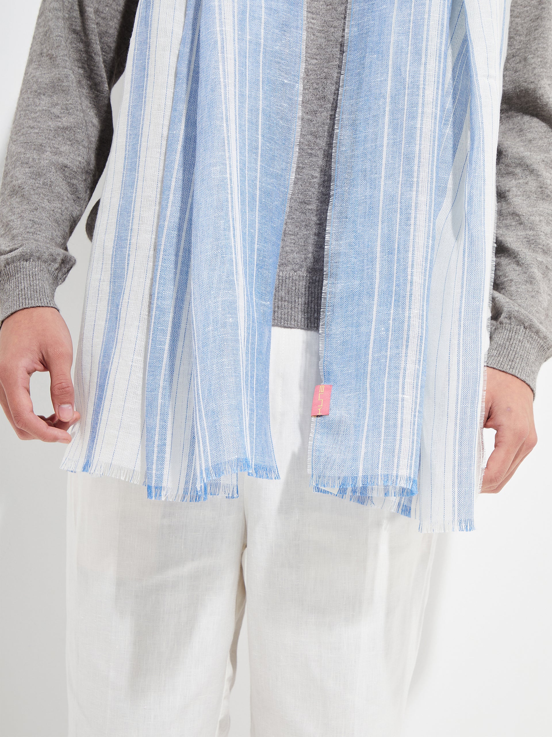 Yoga Shawl Linen Color Blue - Image 5