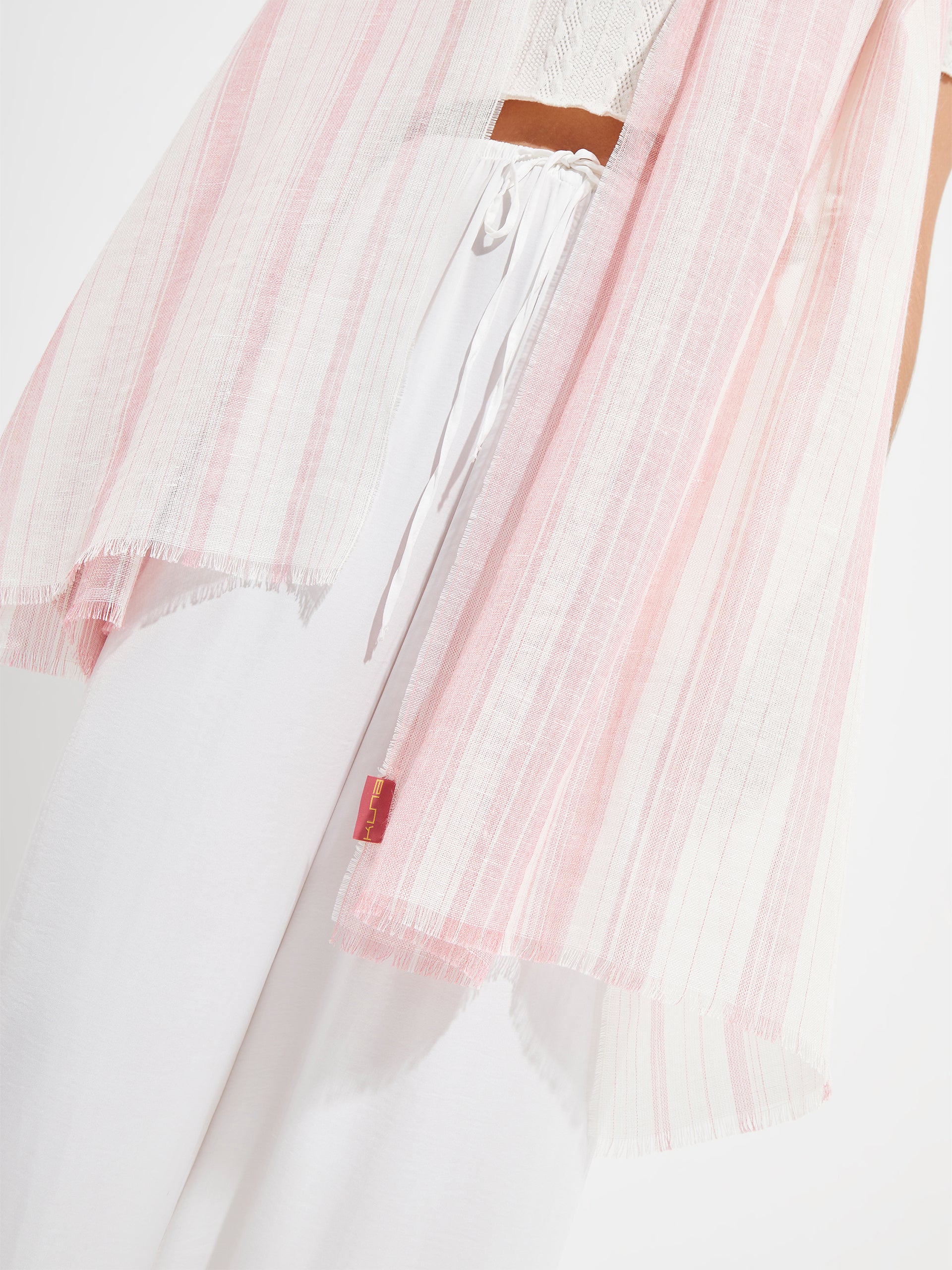 Yoga Shawl Linen Color Pink - Image 3