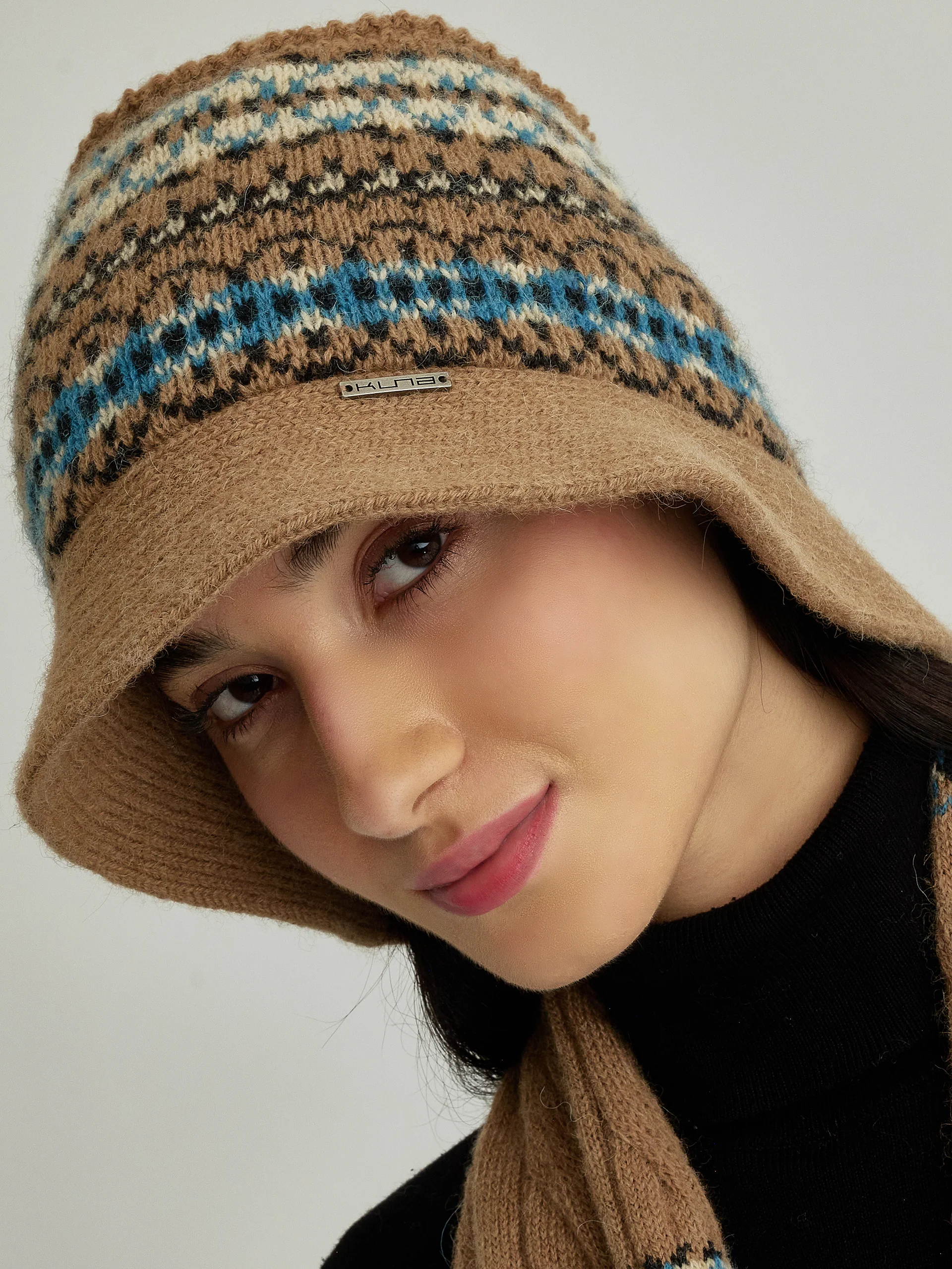 Yoke Bucket Hat Baby Alpaca Color Camel - Image 3