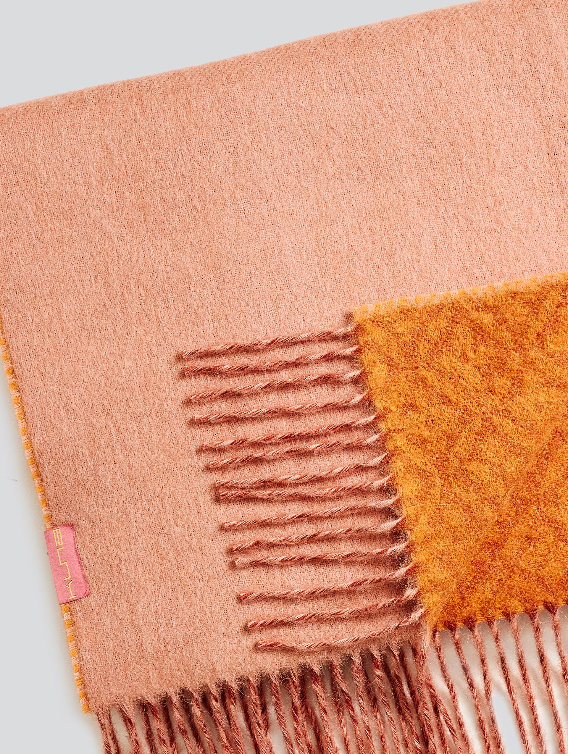 Yokey Scarf Baby Alpaca Color Orange - Image 6