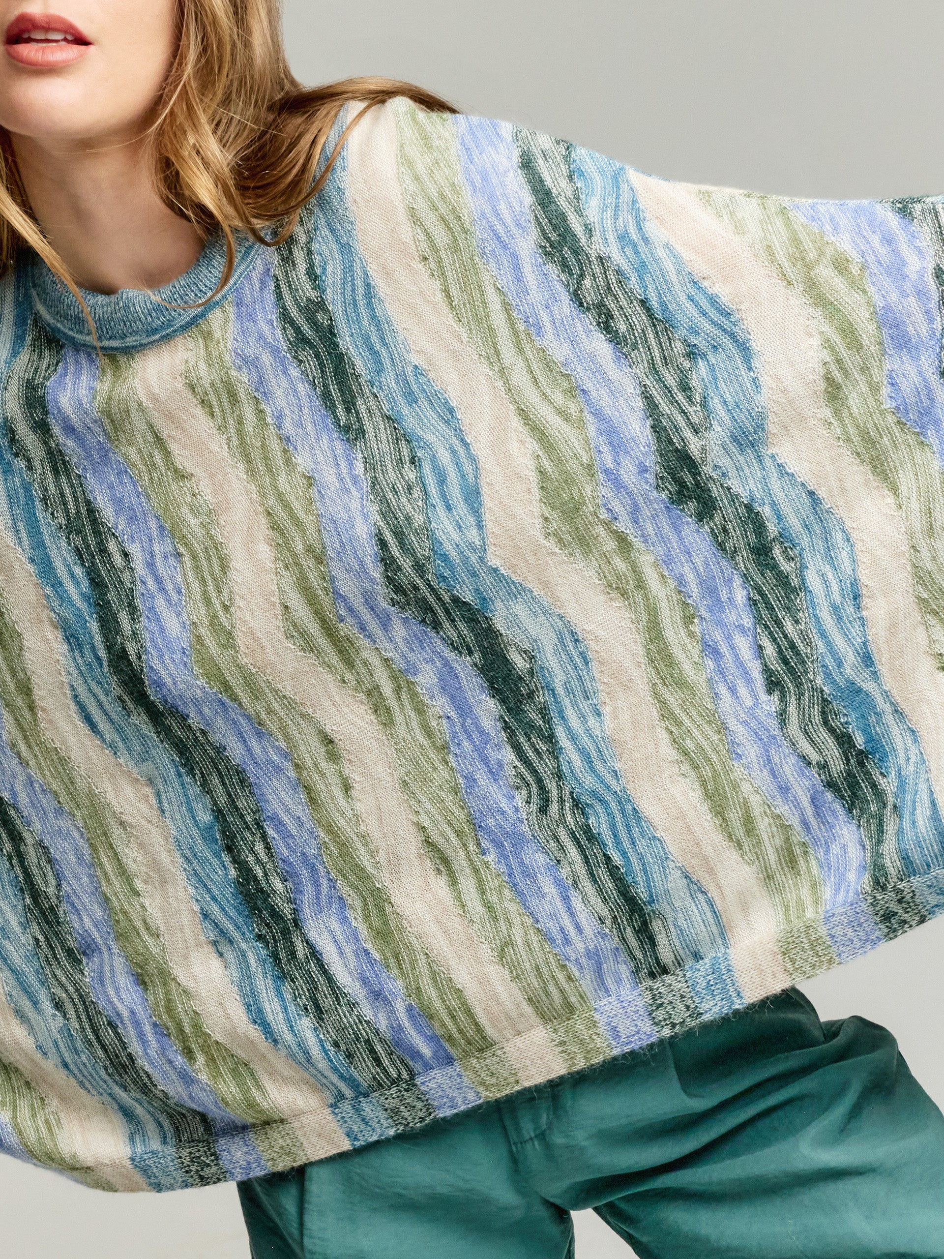 Yola Poncho Baby Alpaca Color Light Blue - Image 5