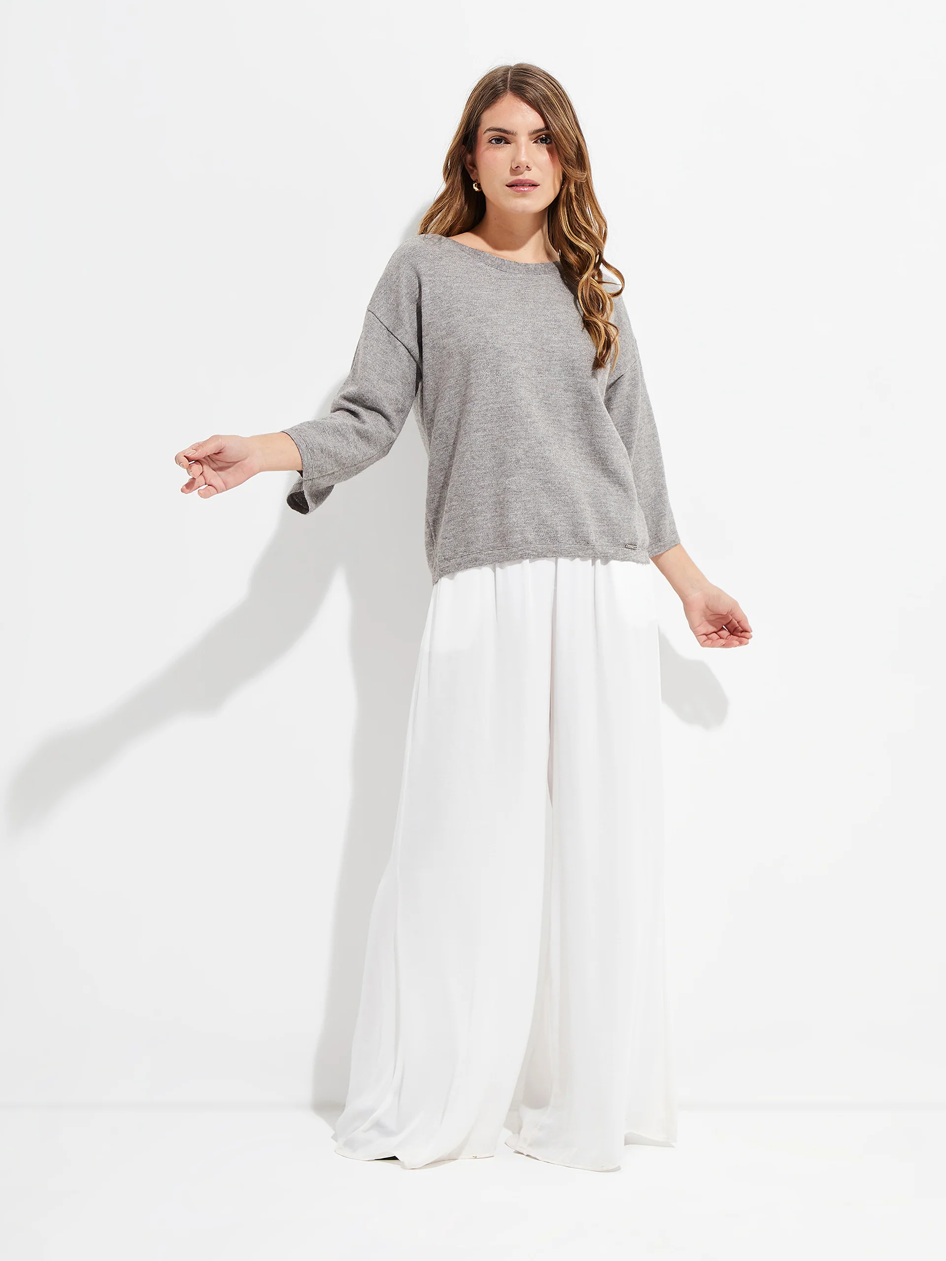 Yolene Sweater Cotton Color Grey - Image 4