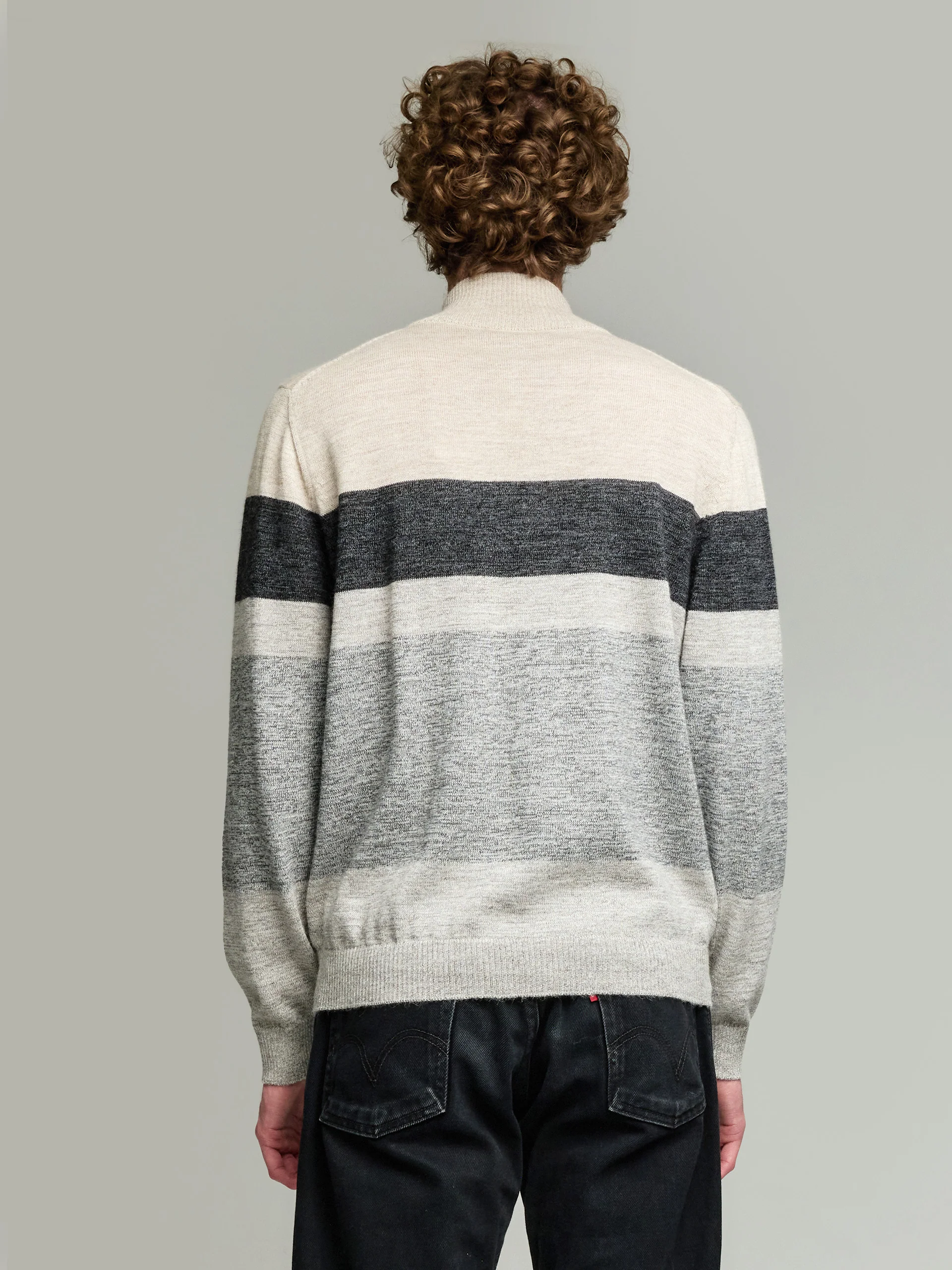Yonas Sweater Baby Alpaca Color Grey - Image 3