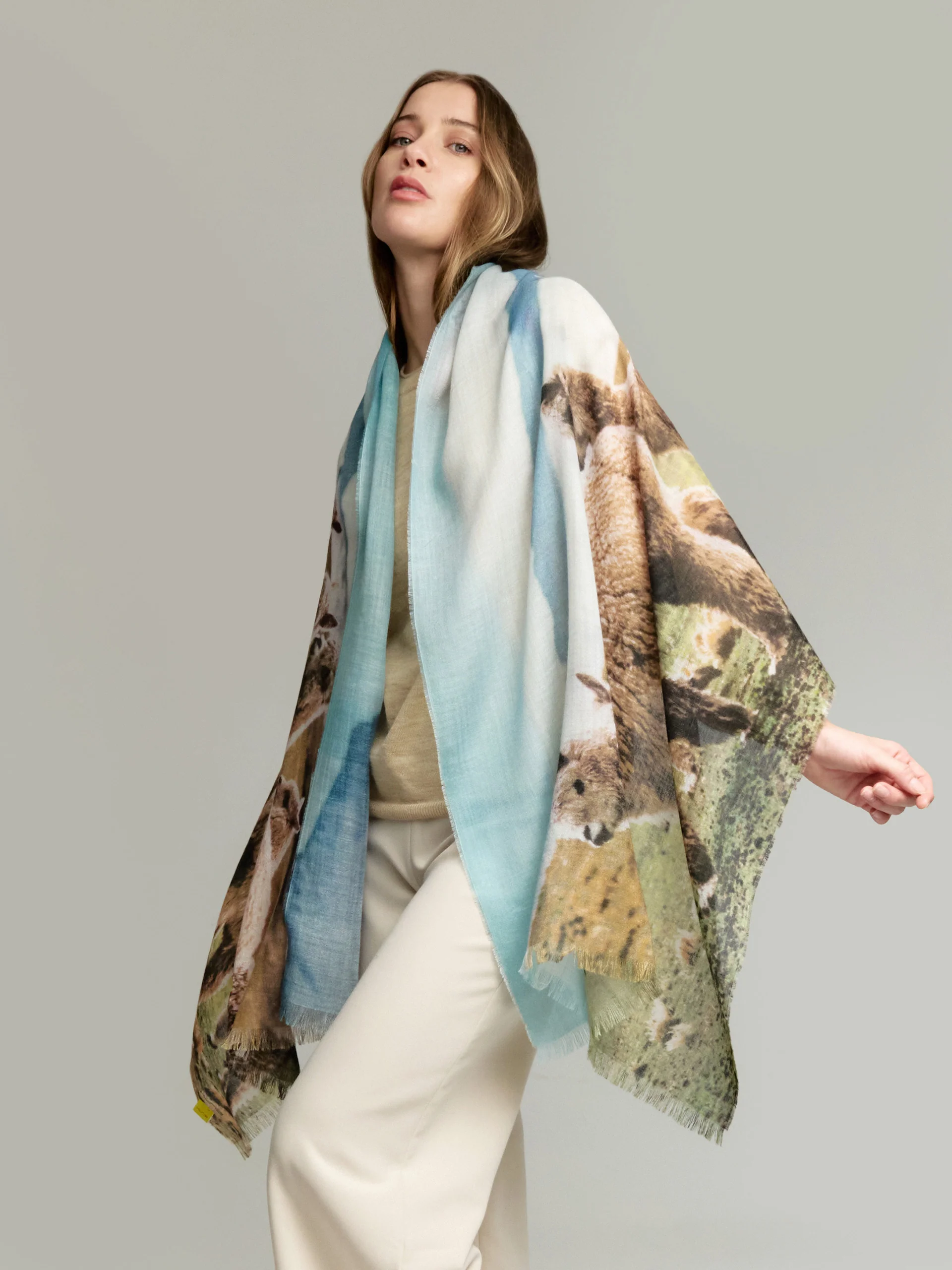Yori Shawl Baby Alpaca Color Multicolor