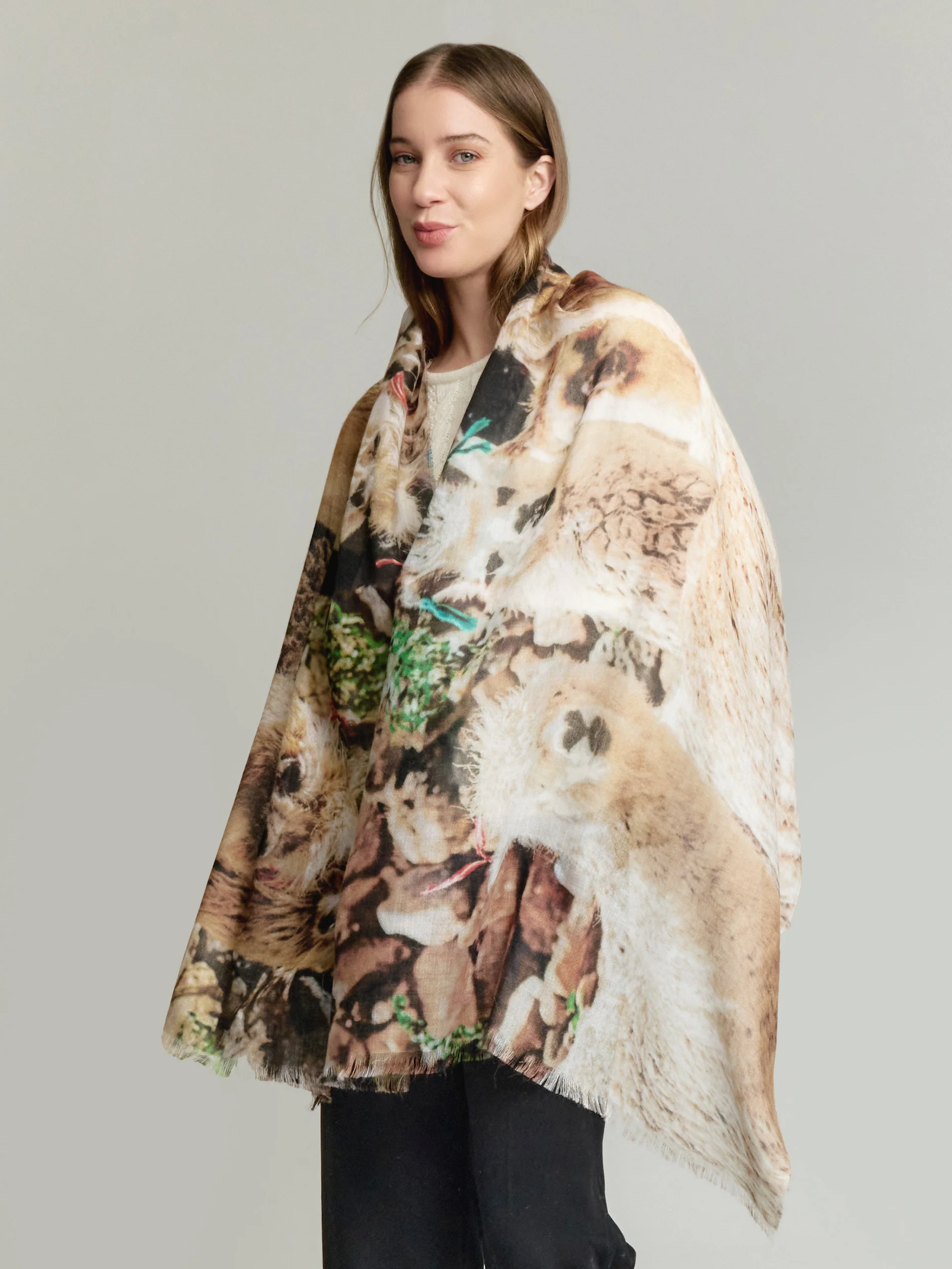 Yoriko Shawl Baby Alpaca Color Multicolor