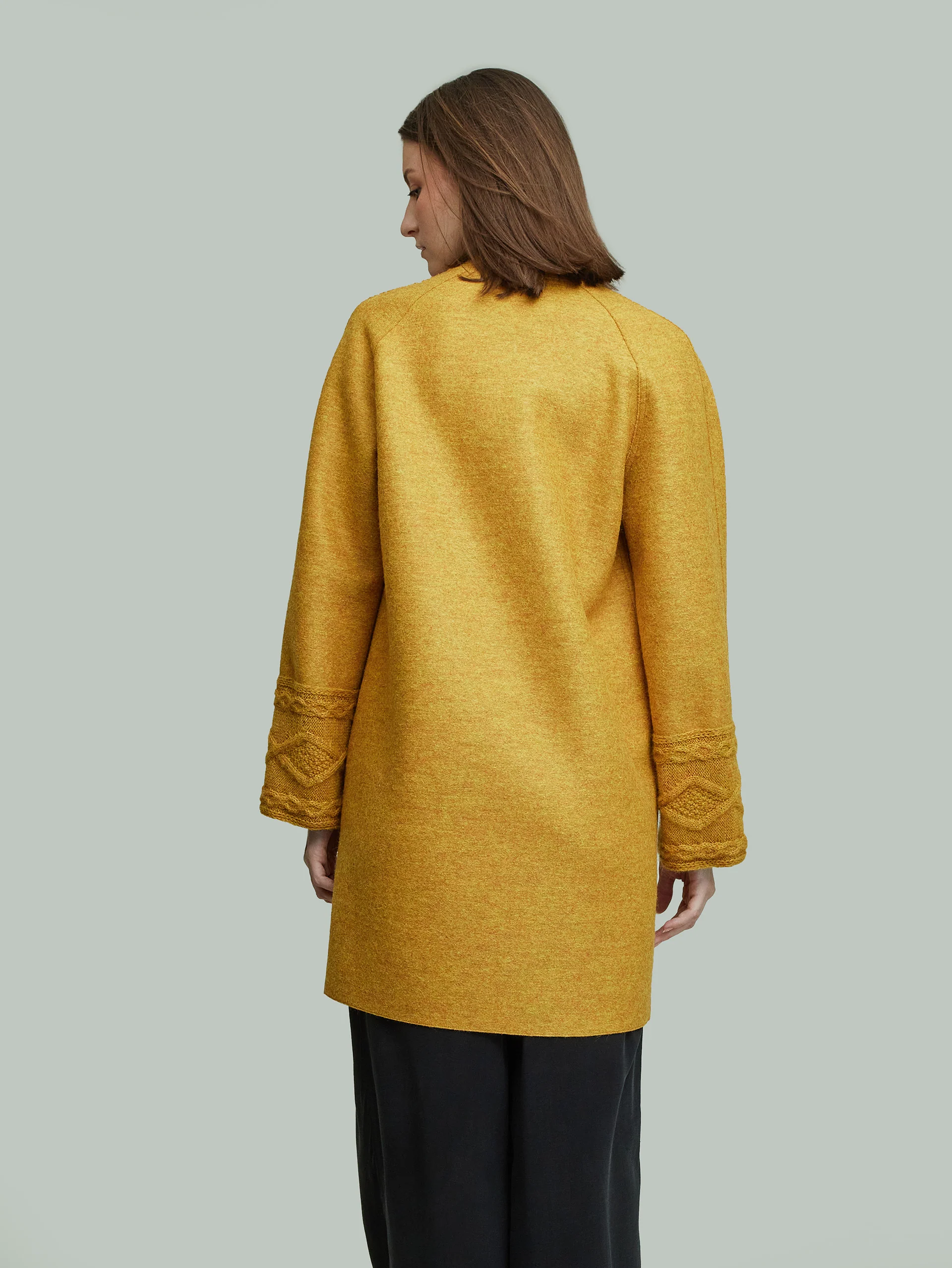 Yoshiko Coat Alpaca Color Yellow - Image 3