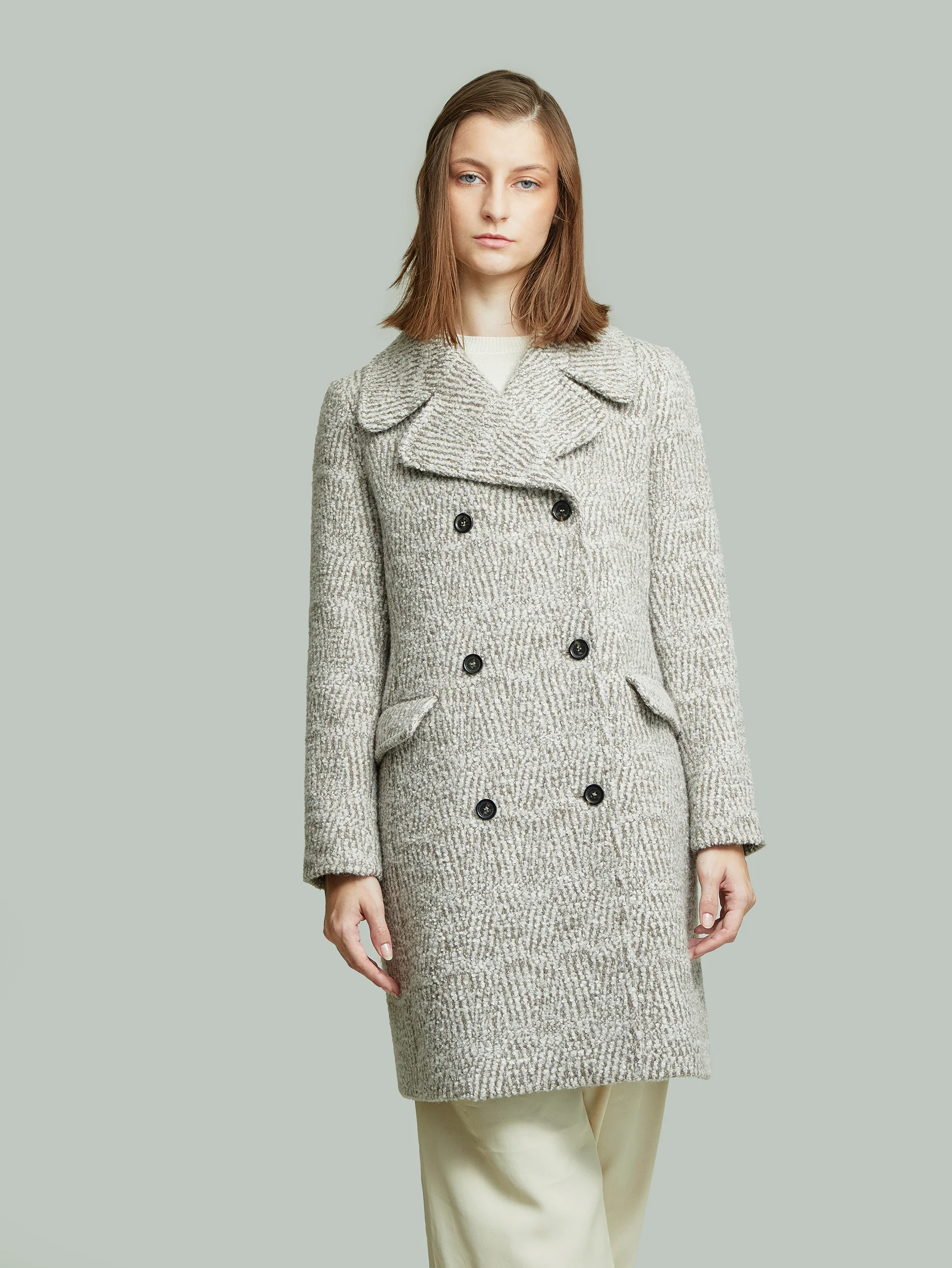 Yovana Coat Baby Alpaca Color Beige - Image 2