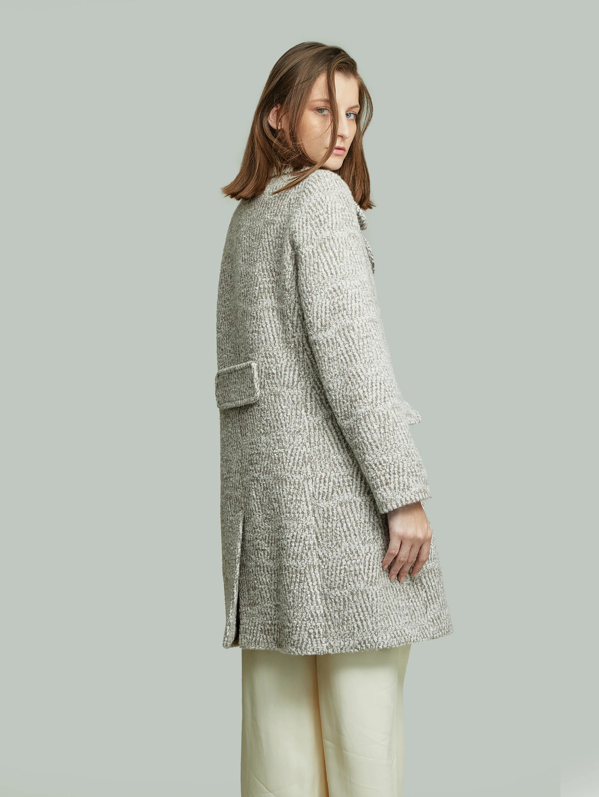 Yovana Coat Baby Alpaca Color Beige - Image 3
