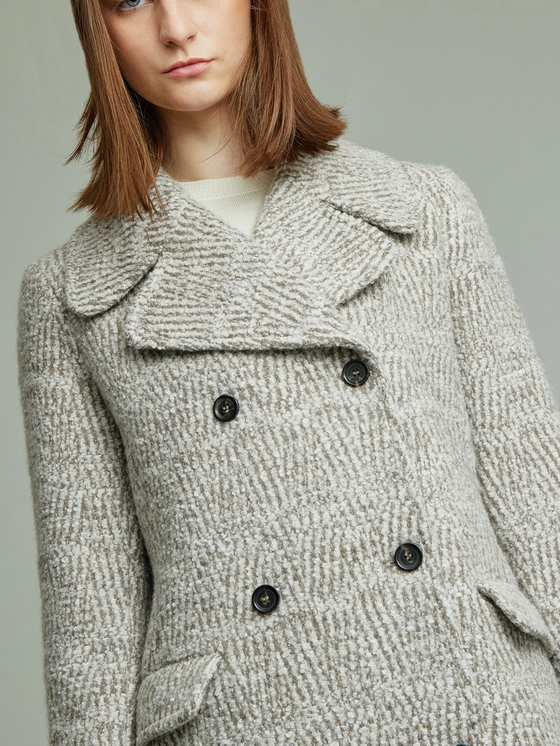 Yovana Coat Baby Alpaca Color Beige - Image 5