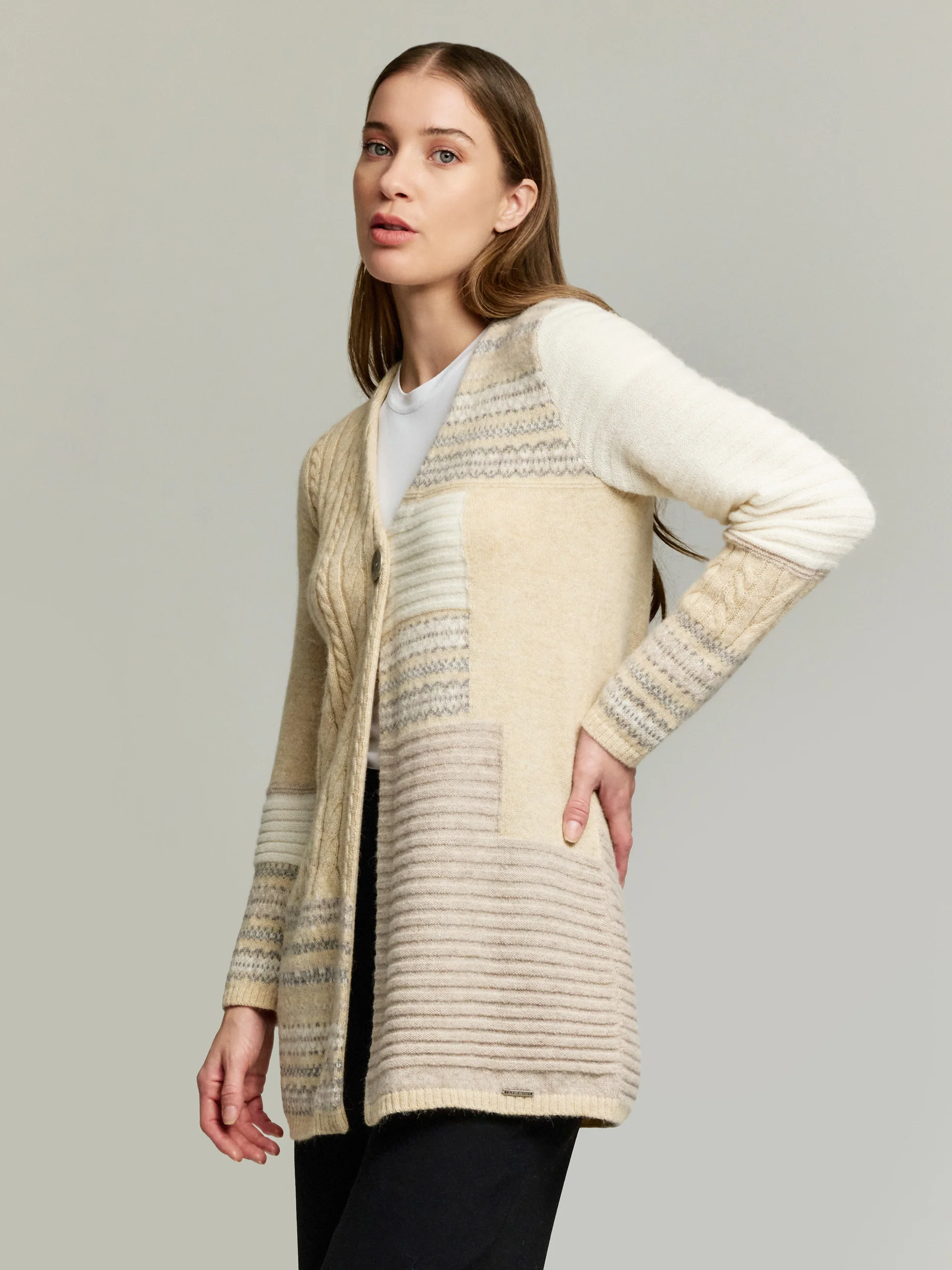 Ysadora Cardigan Baby Alpaca Color Beige - Image 2