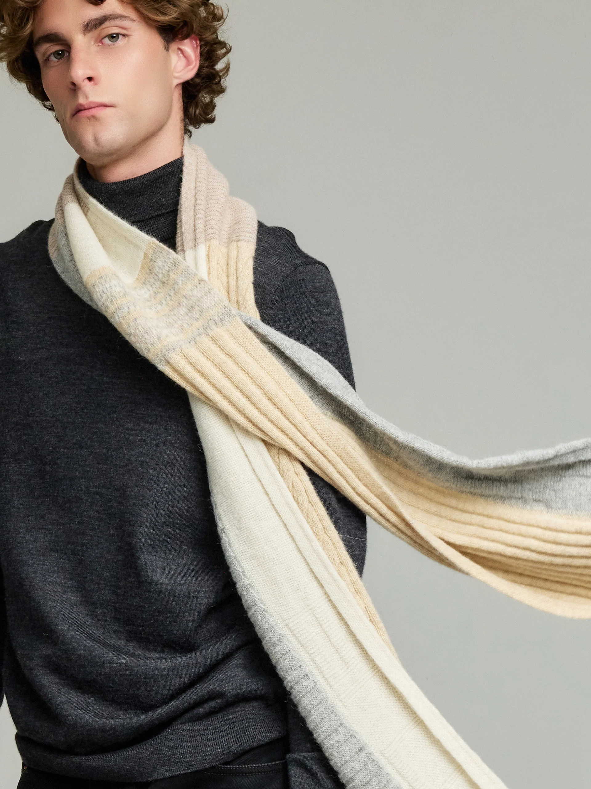 Ysadora Scarf Baby Alpaca Color Beige - Image 5