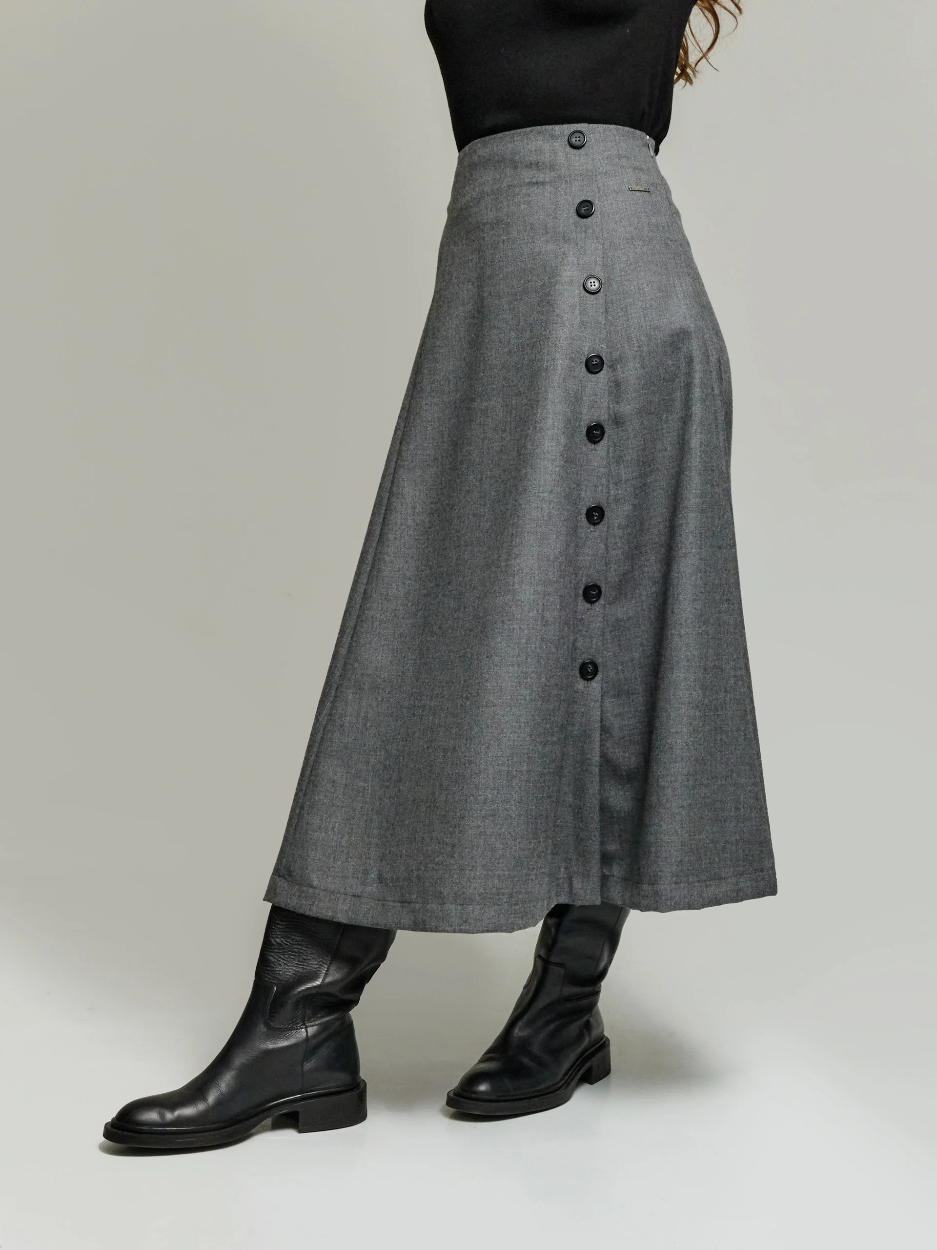 Ysidro Skirt Wool Color Grey - Image 2