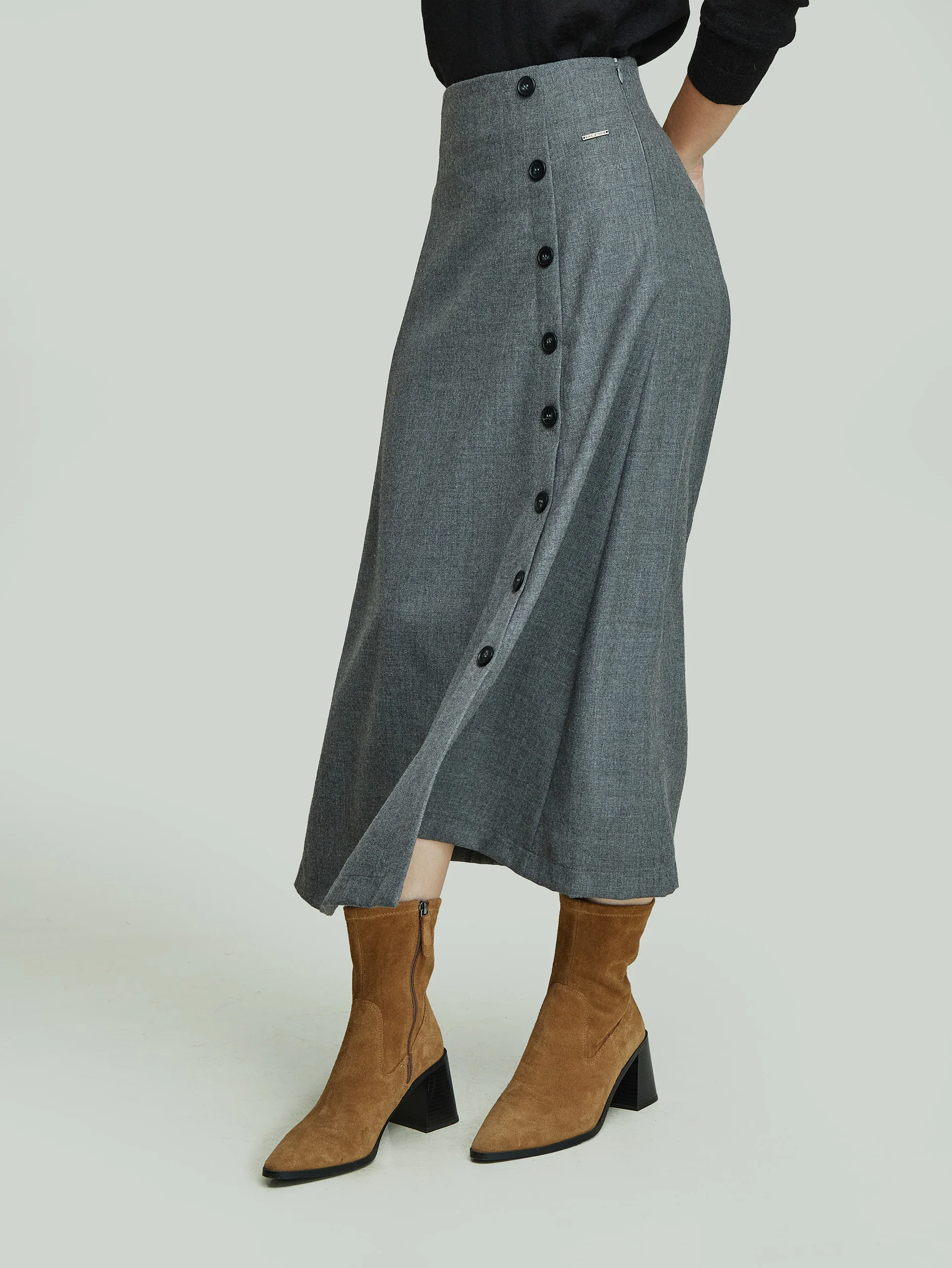 Ysidro Skirt Wool Color Grey - Image 7