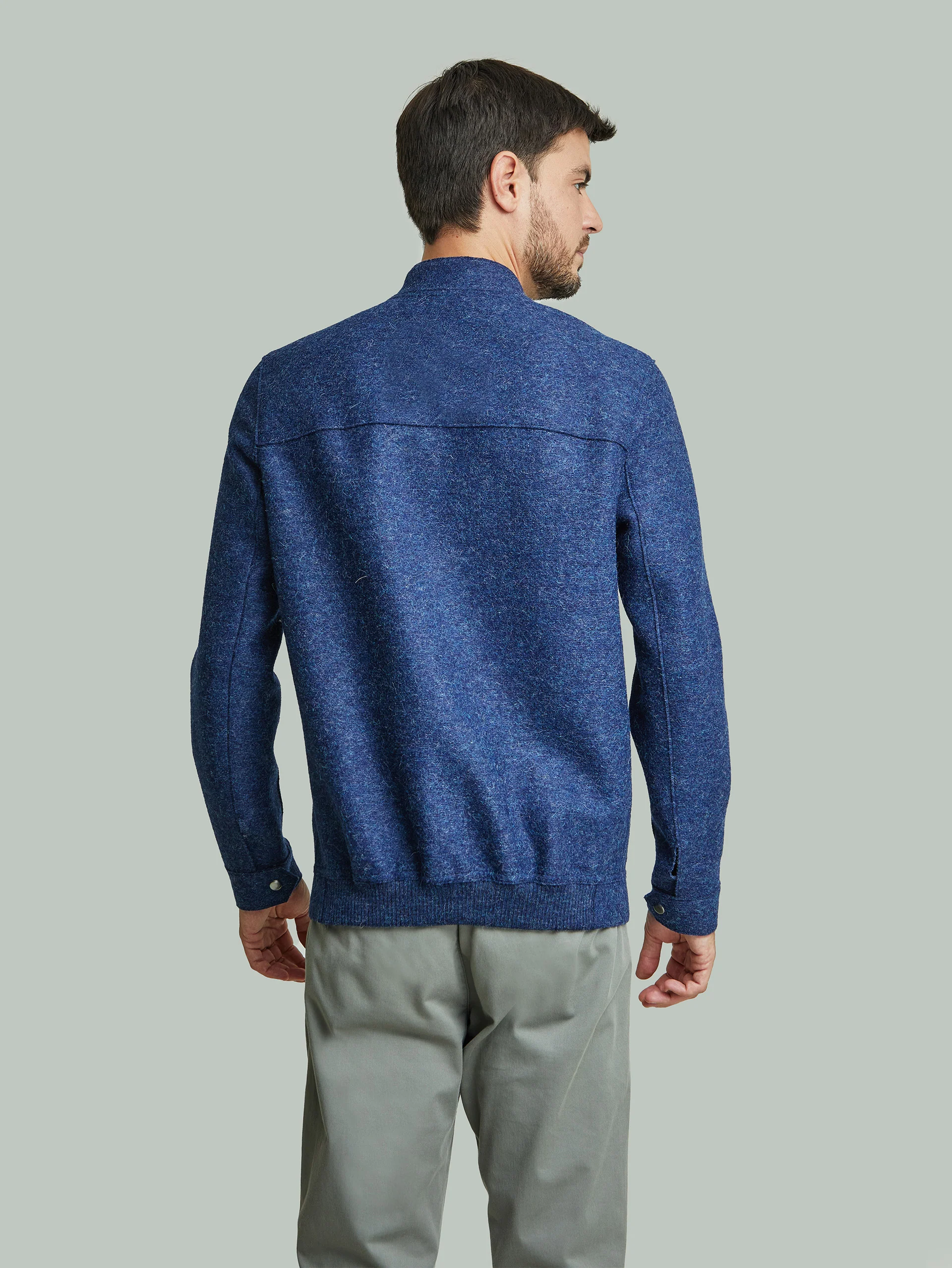 Ysmael Jacket Alpaca Color Blue - Image 3