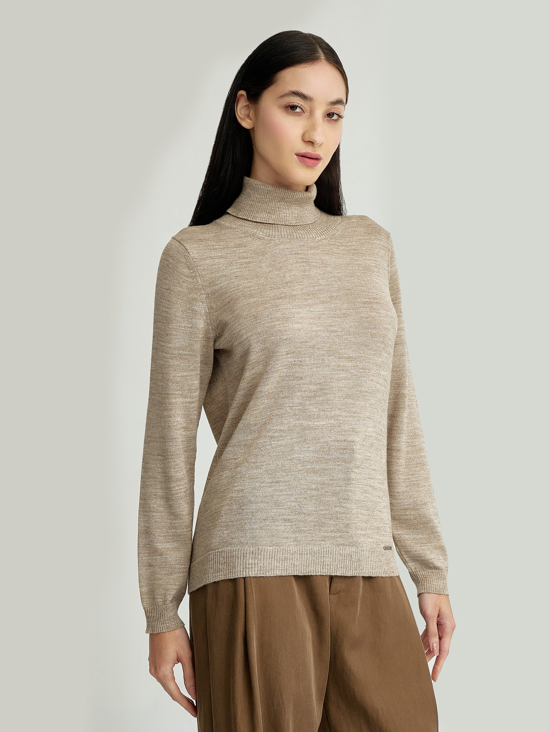 Ysola Sweater Baby Alpaca Color Beige - Image 2