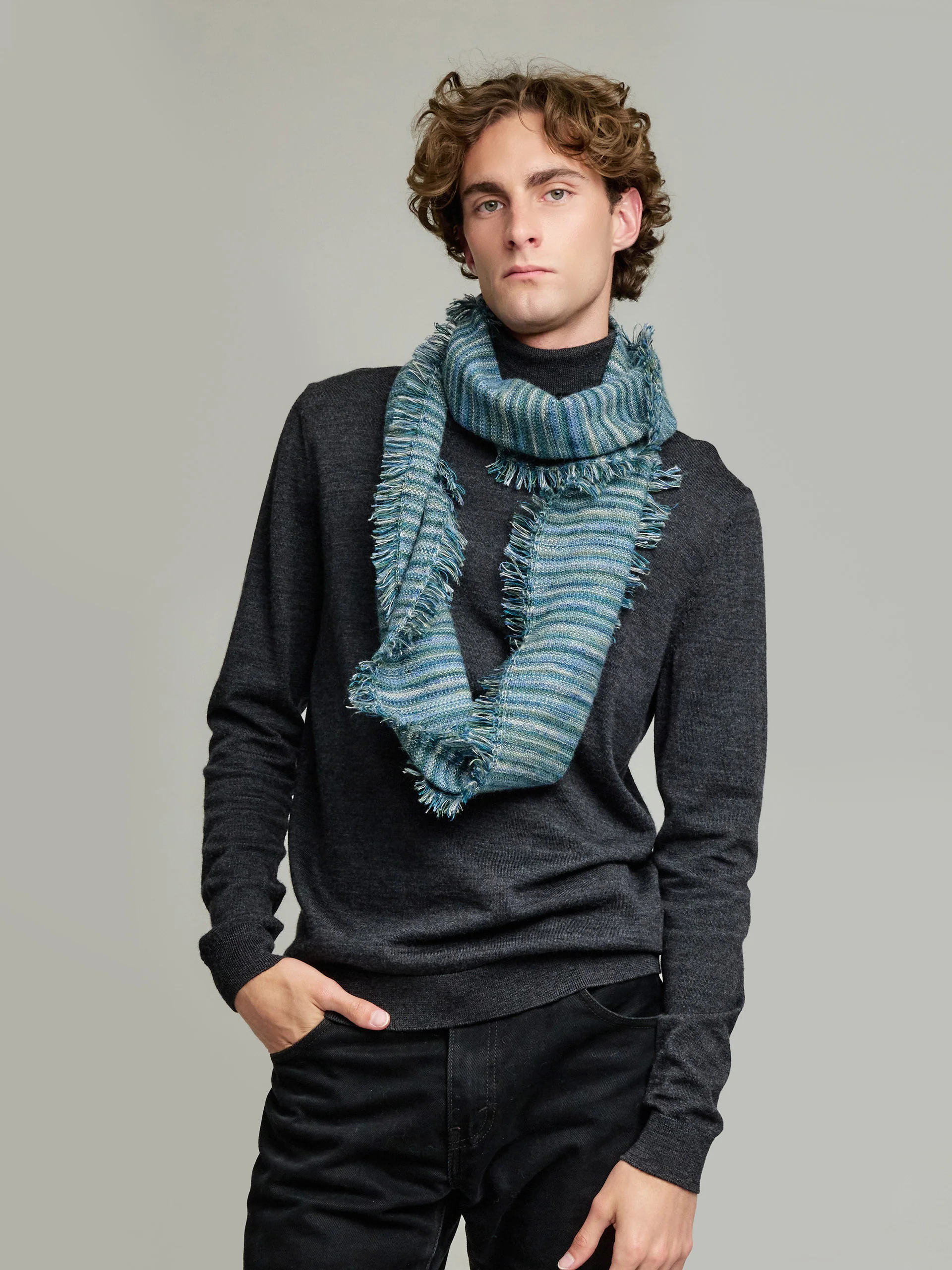 Yudith Scarf Baby Alpaca Color Green - Image 4