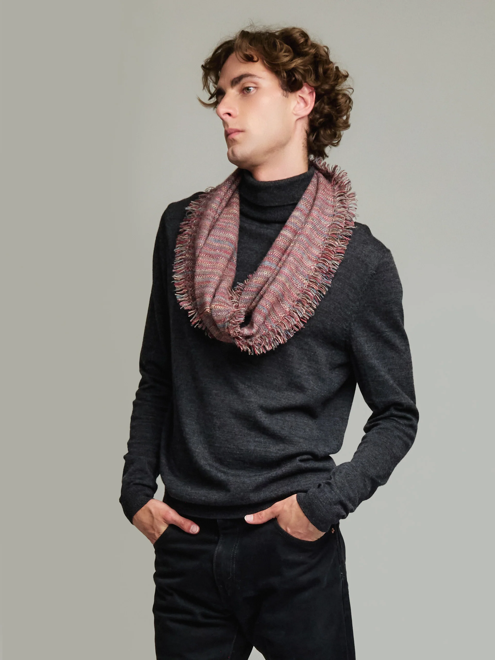 Yudith Scarf Baby Alpaca Color Red - Image 4