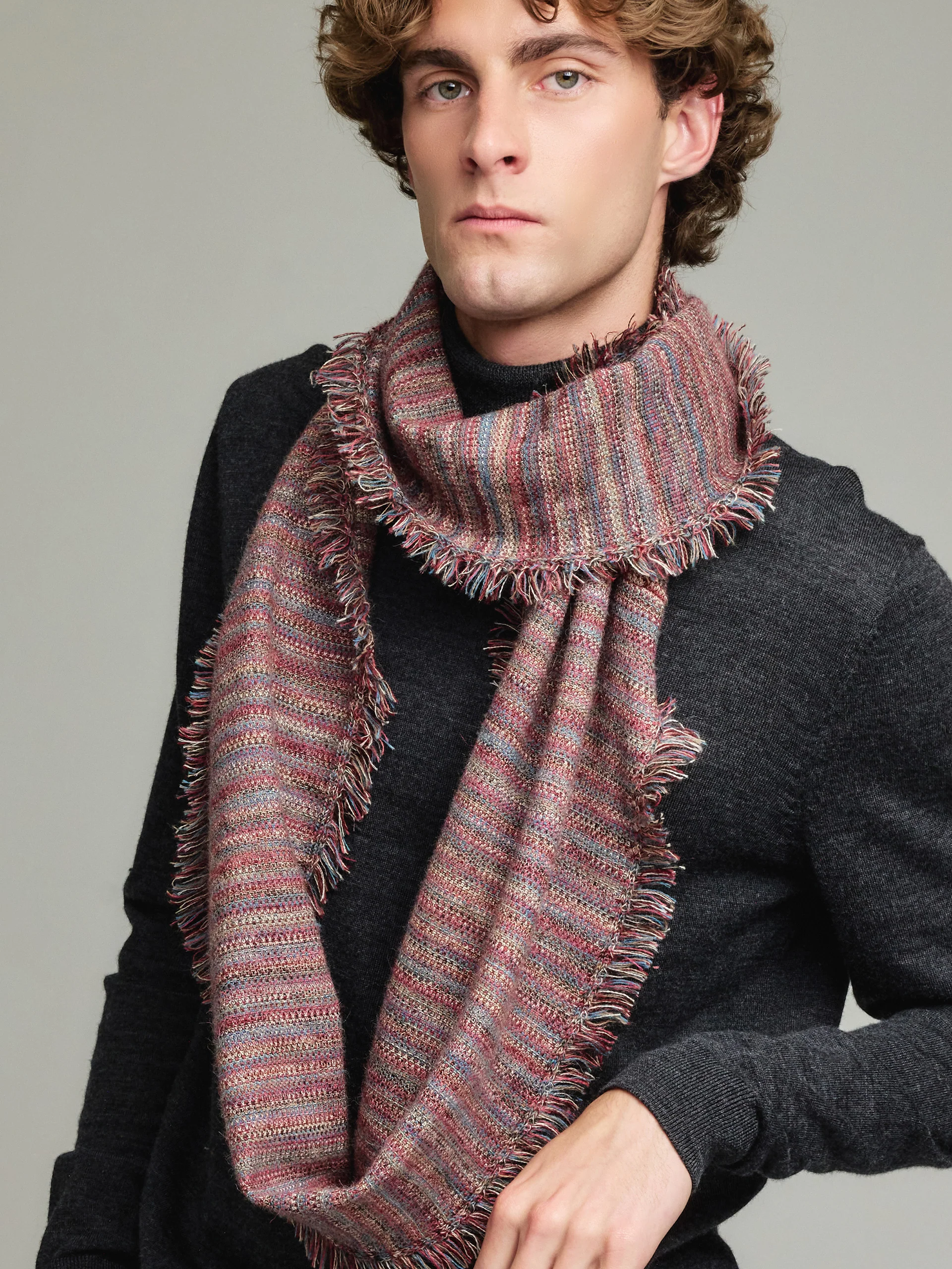 Yudith Scarf Baby Alpaca Color Red - Image 5