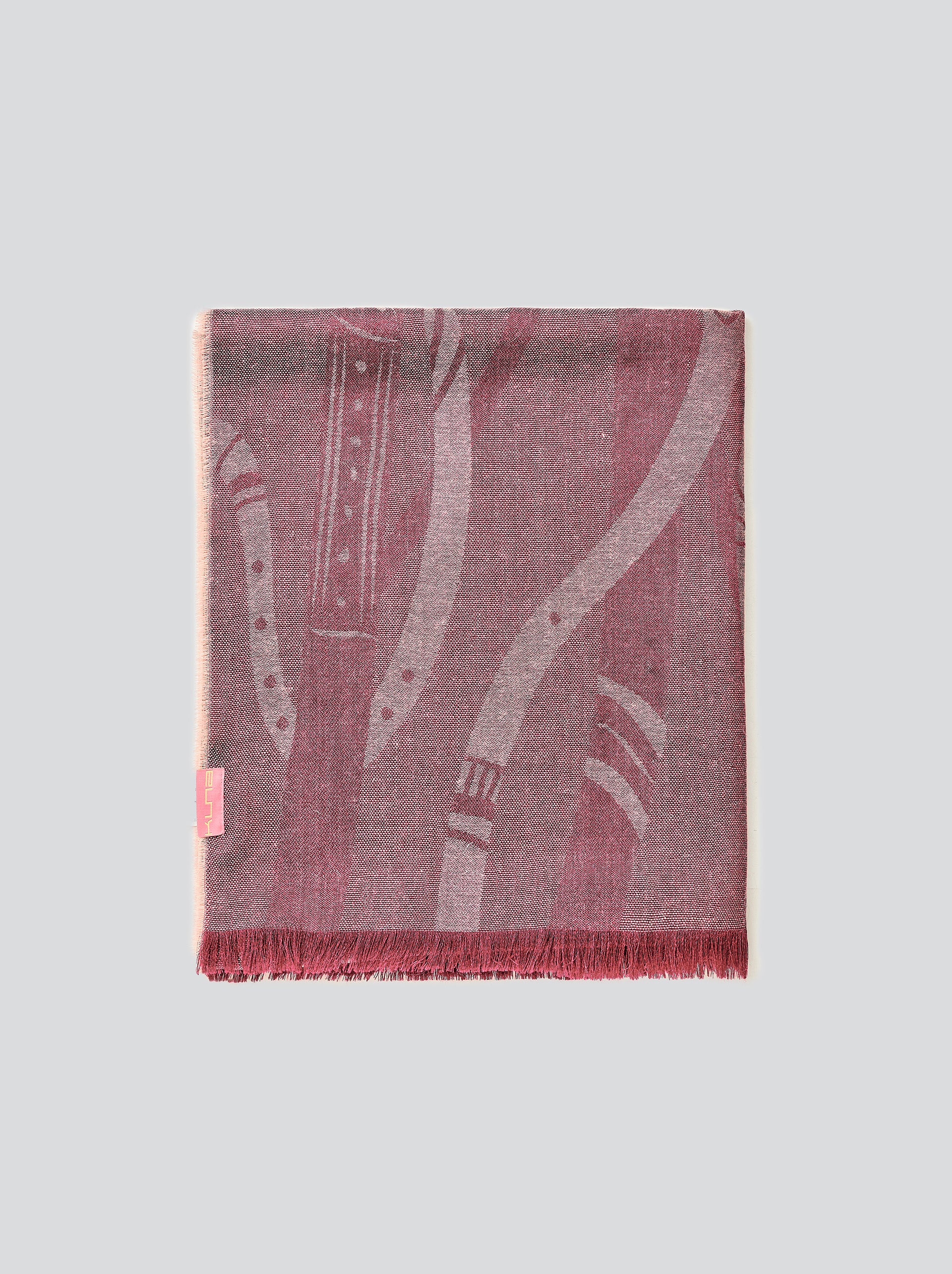 Yulene Shawl Baby Alpaca Color Cherry - Image 2