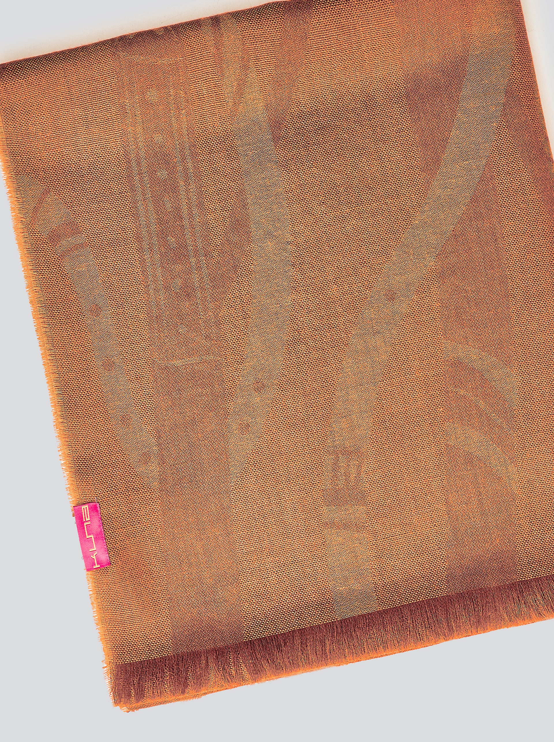 Yulene Shawl Baby Alpaca Color Orange - Image 4