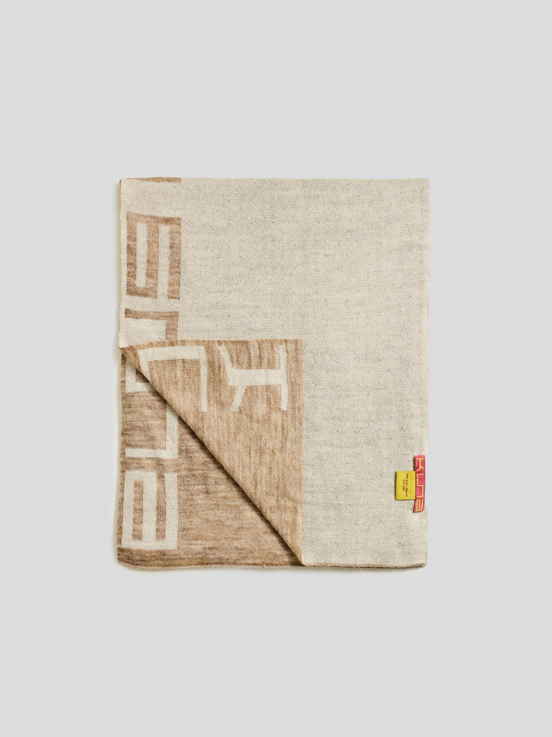 Yunga Scarf Baby Alpaca Color Beige - Image 2