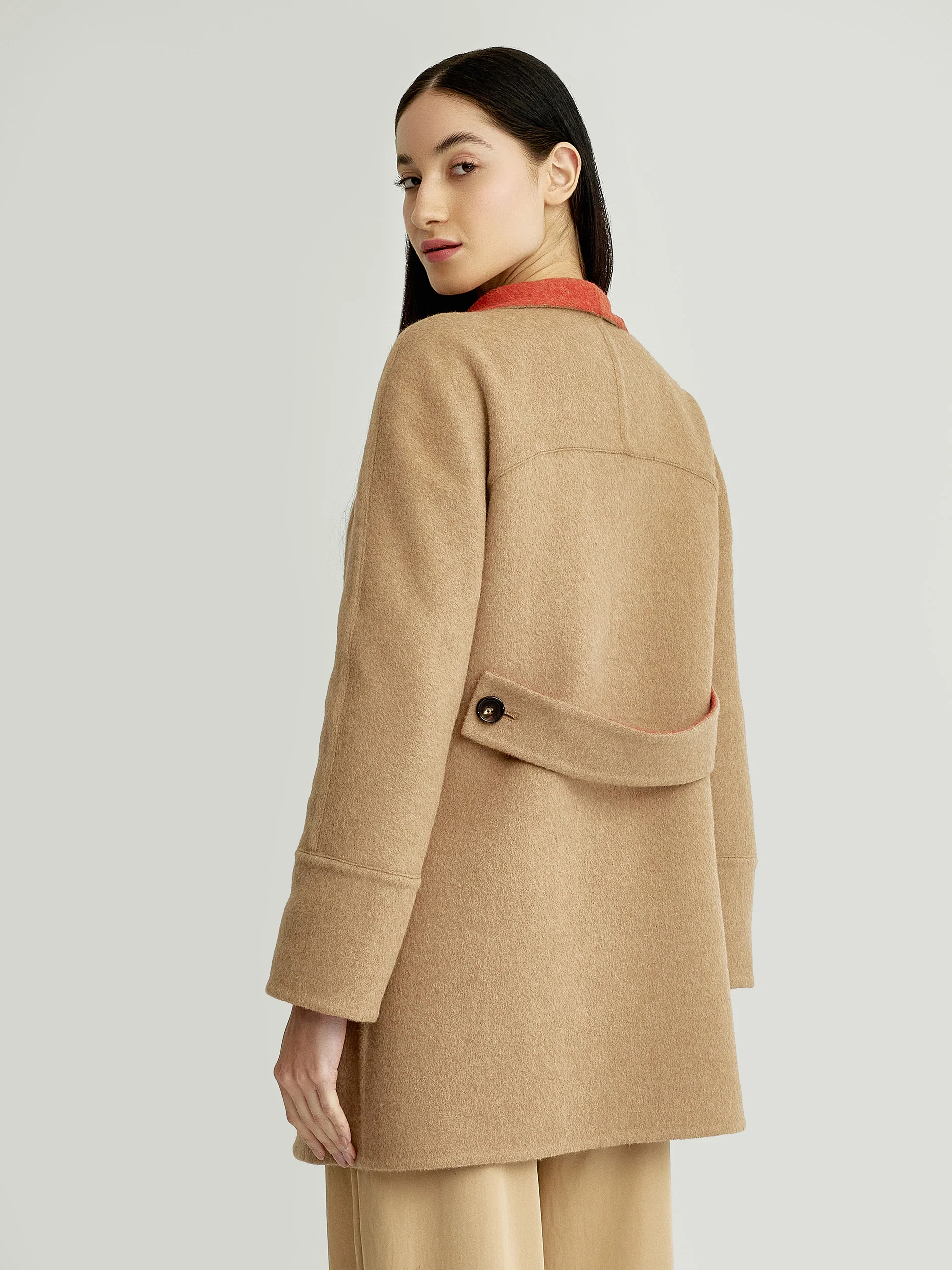 Yuriel Coat Baby Alpaca Color Orange - Image 9