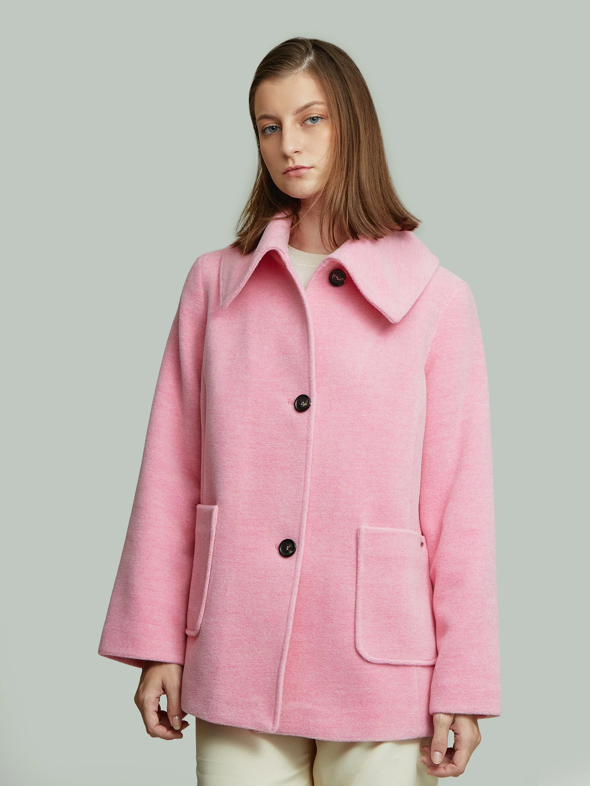 Yvanna Coat Baby Alpaca & Wool Color Pink - Image 2