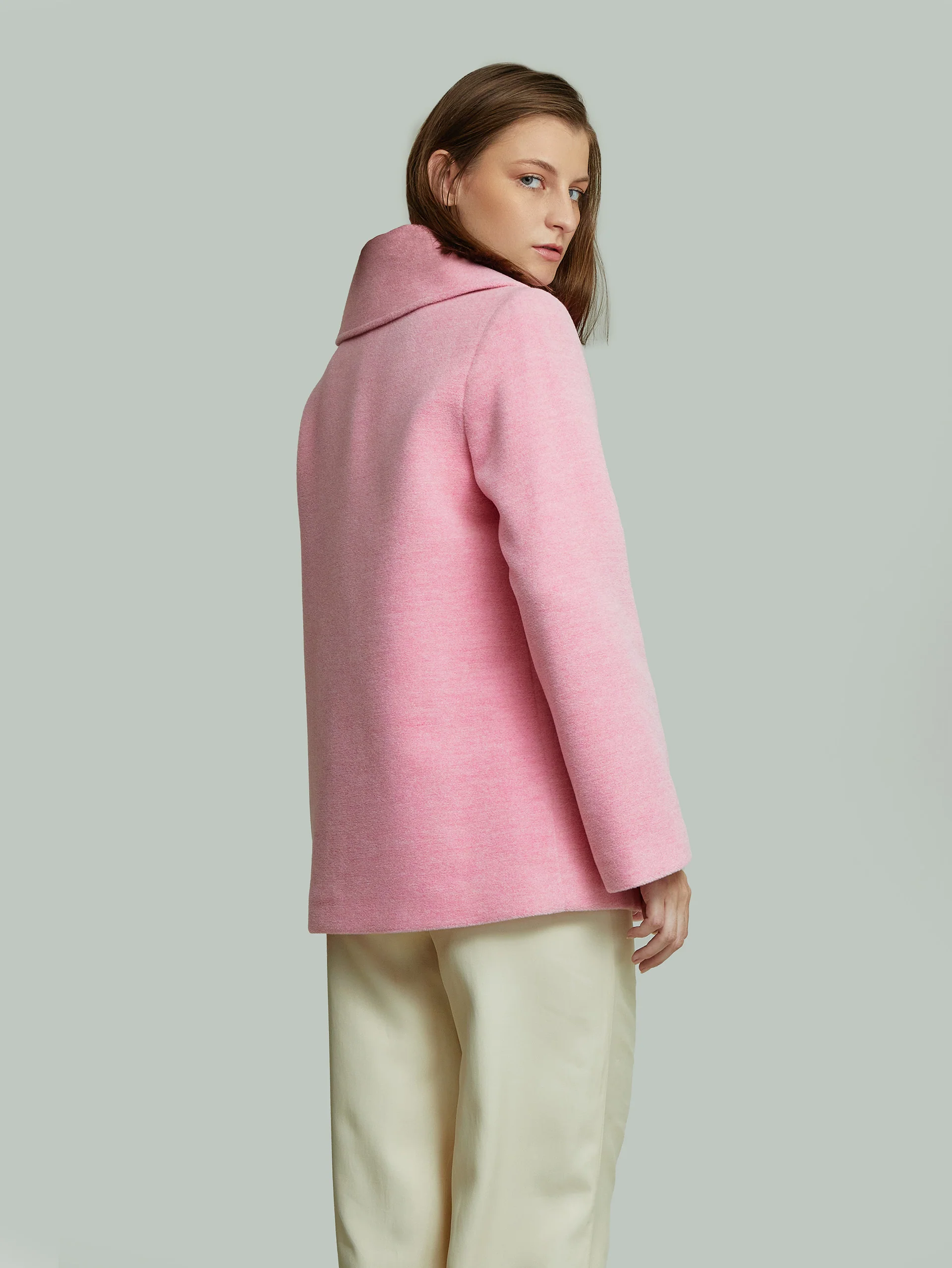 Yvanna Coat Baby Alpaca & Wool Color Pink - Image 3