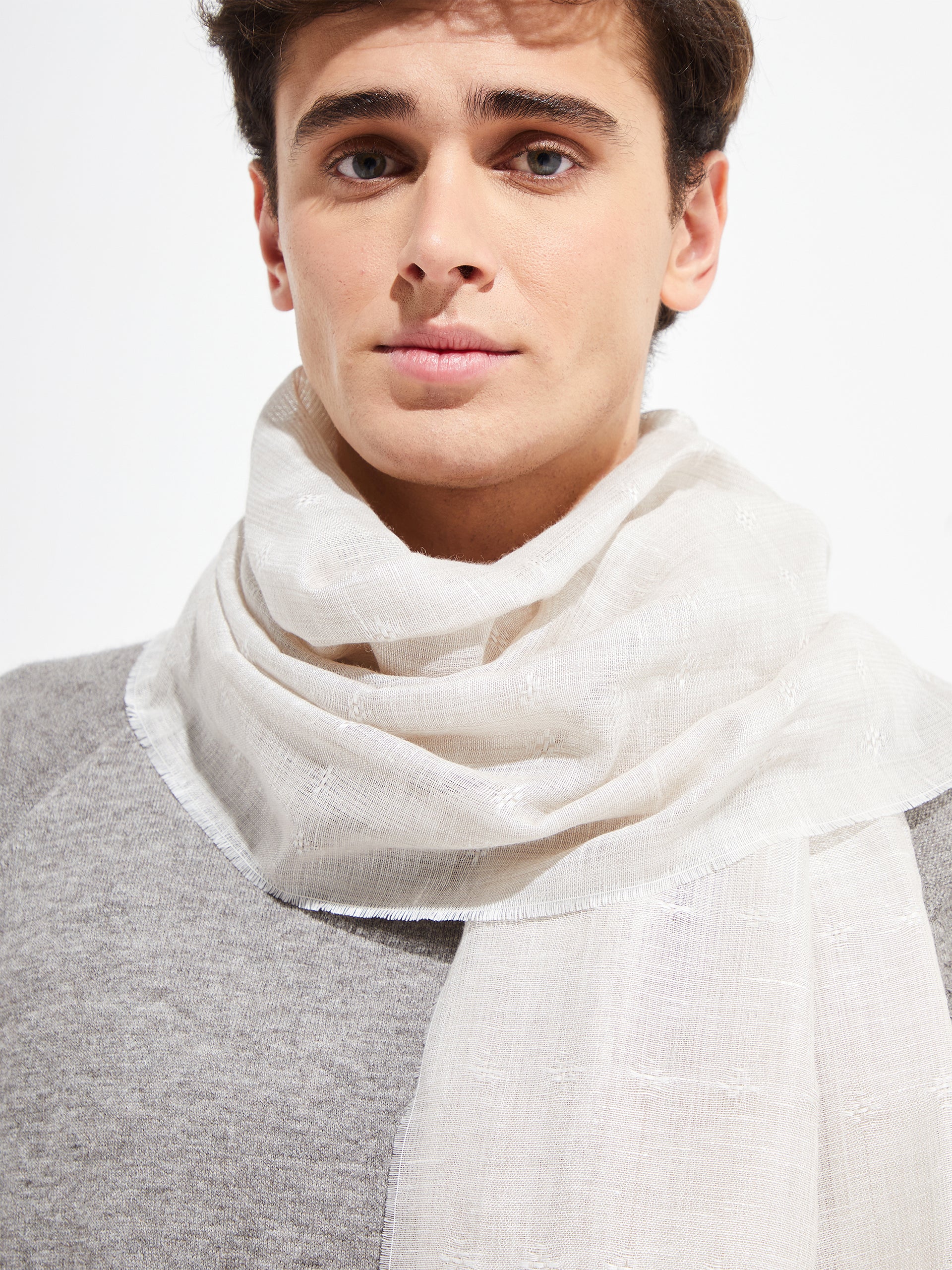 Yvory Shawl Linen Color Beige - Image 5