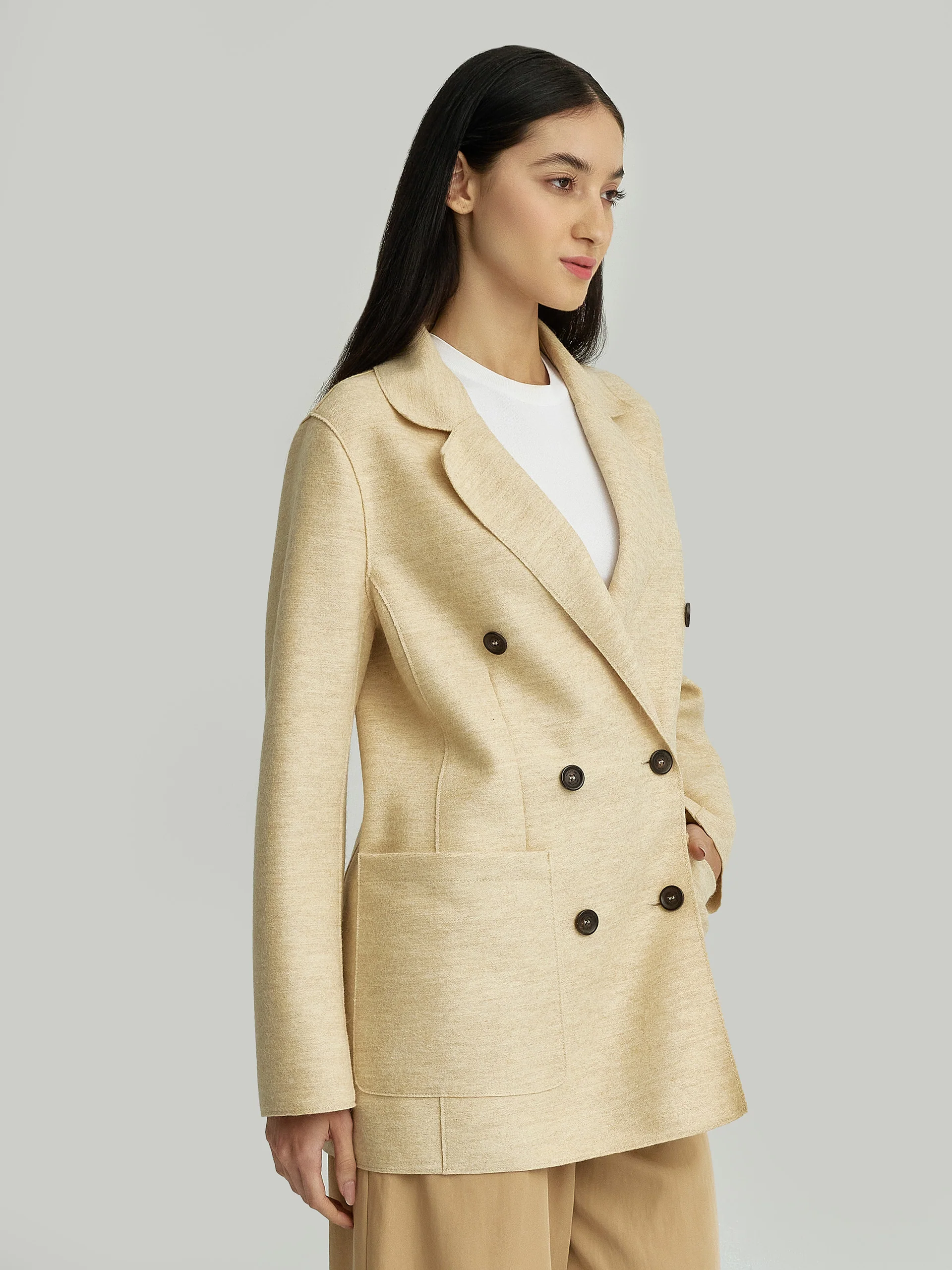 Yvrea Coat Alpaca Color Beige - Image 2